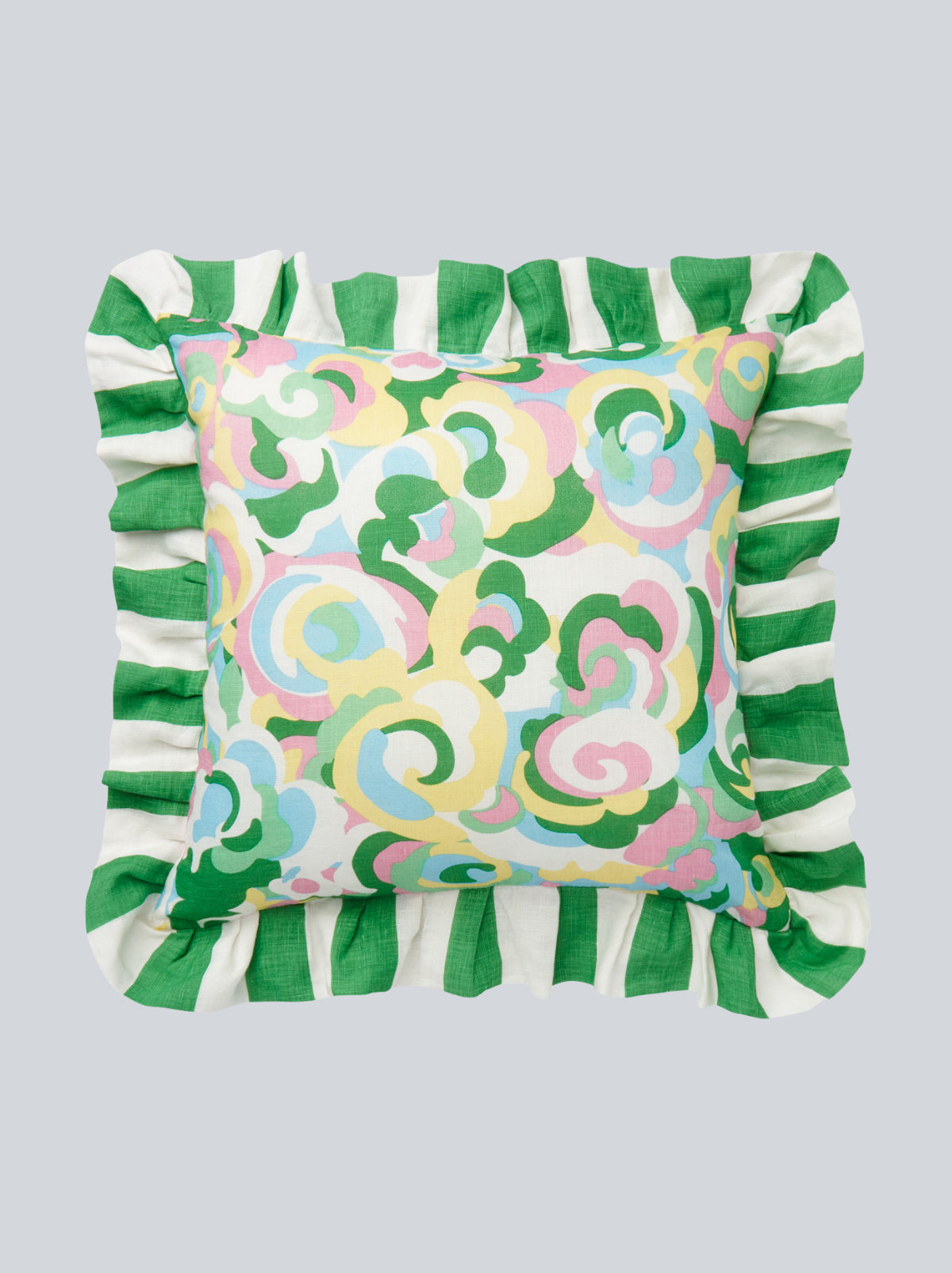 One Size / Multi Floral Swirl / Buy ALB x KITRI Floral Swirl Cushion Cover By KITRI Studio