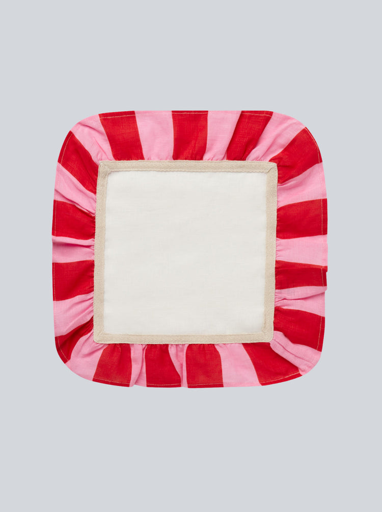 One Size / Pink Striped / Buy ALB x KITRI Pink Striped Napkins - Set of 2 By KITRI Studio