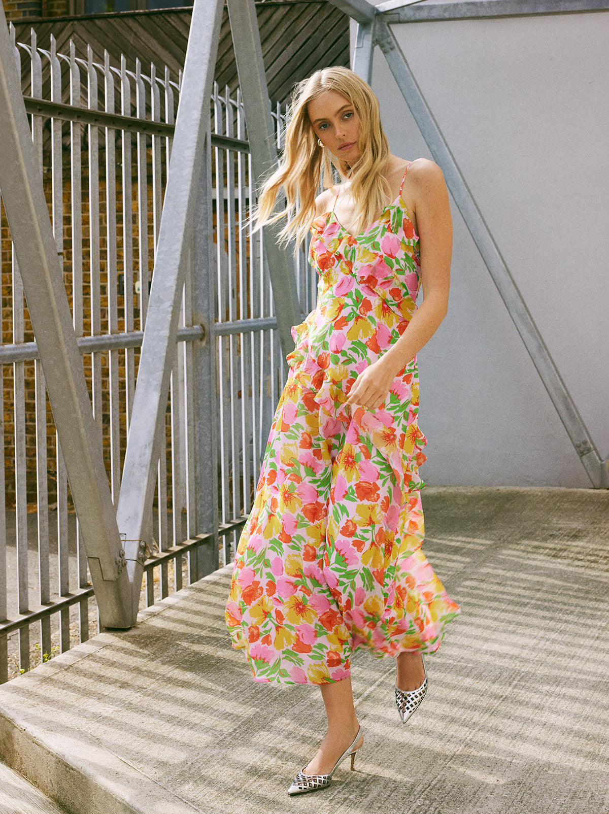Aurelia Pink Garden Floral Maxi Dress By KITRI Studio