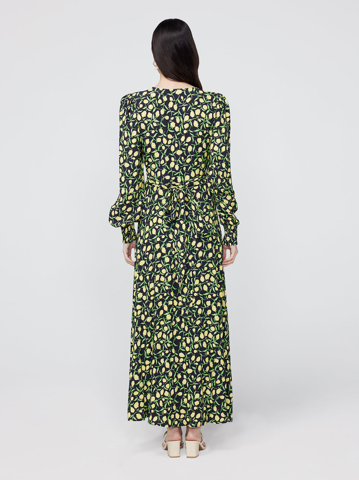 Aurora Yellow Tulip Print Dress By KITRI Studio