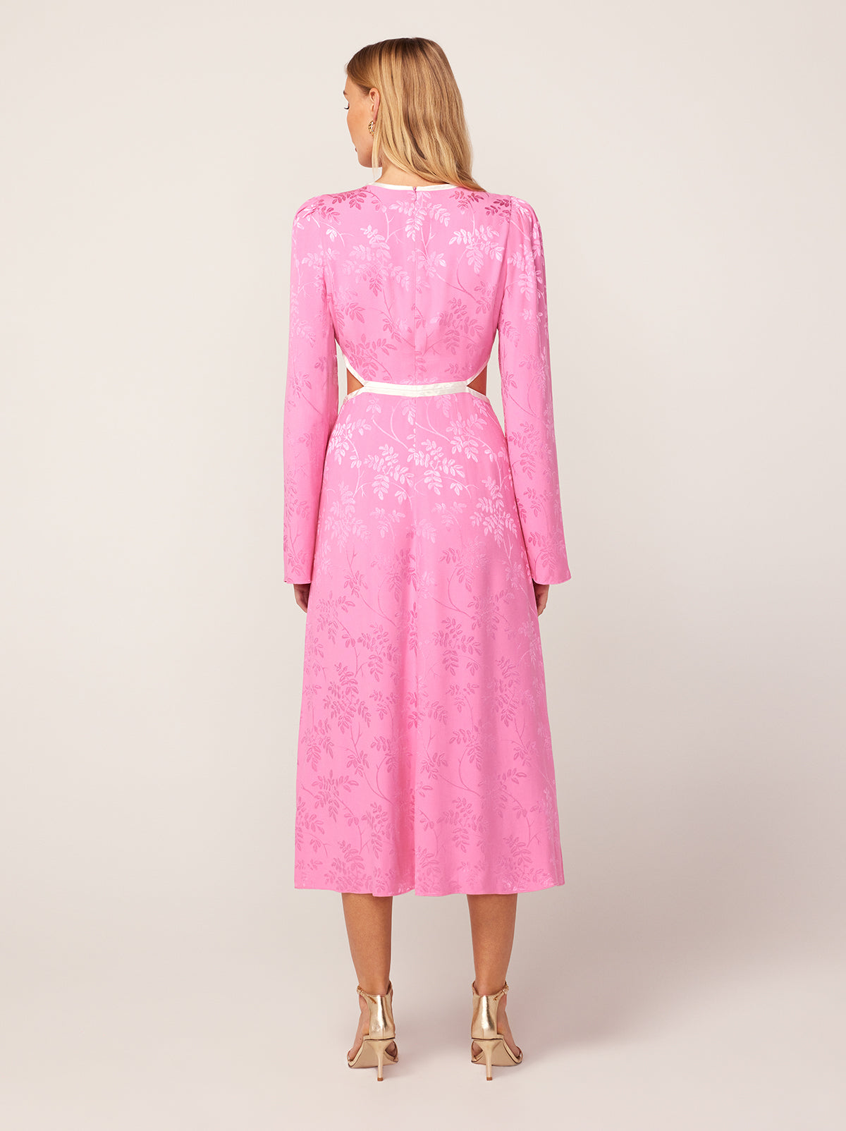 Blythe Pink Floral Jacquard Dress By KITRI Studio