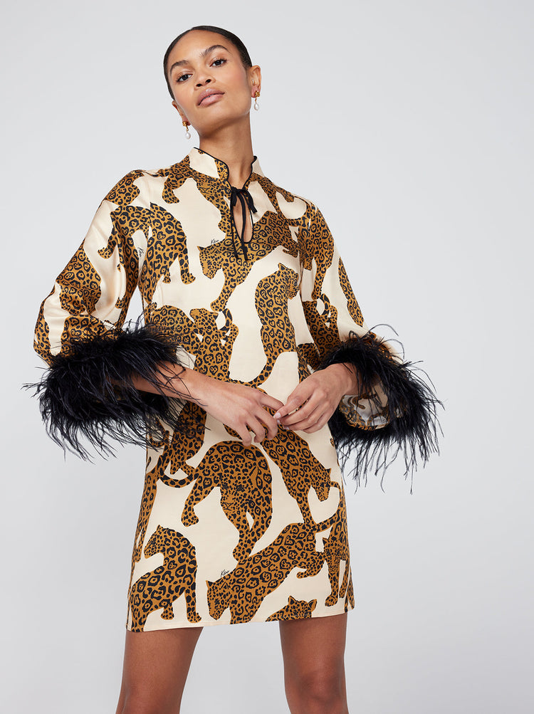 Carlotta Leopards Print Mini Dress By KITRI Studio
