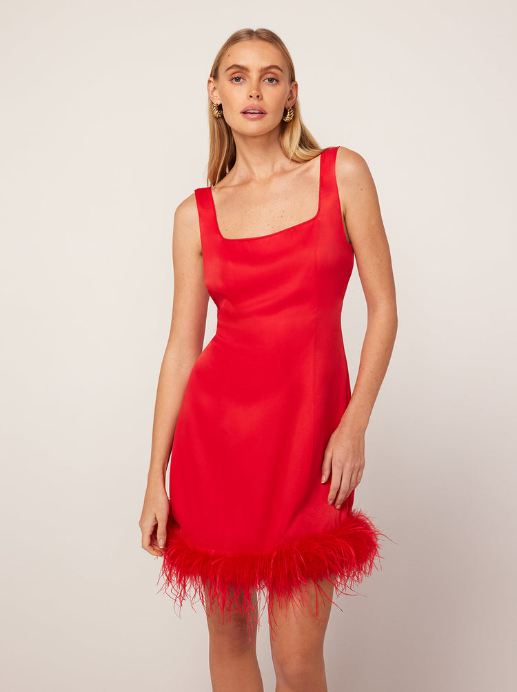 Edina Red Mini Dress By KITRI Studio