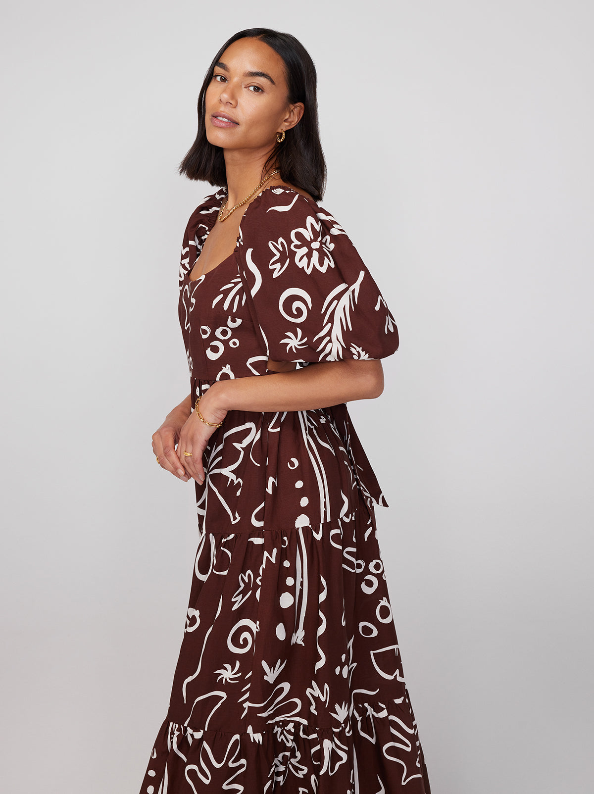 Gianna Coco Palm Print Maxi Dress By KITRI Studio