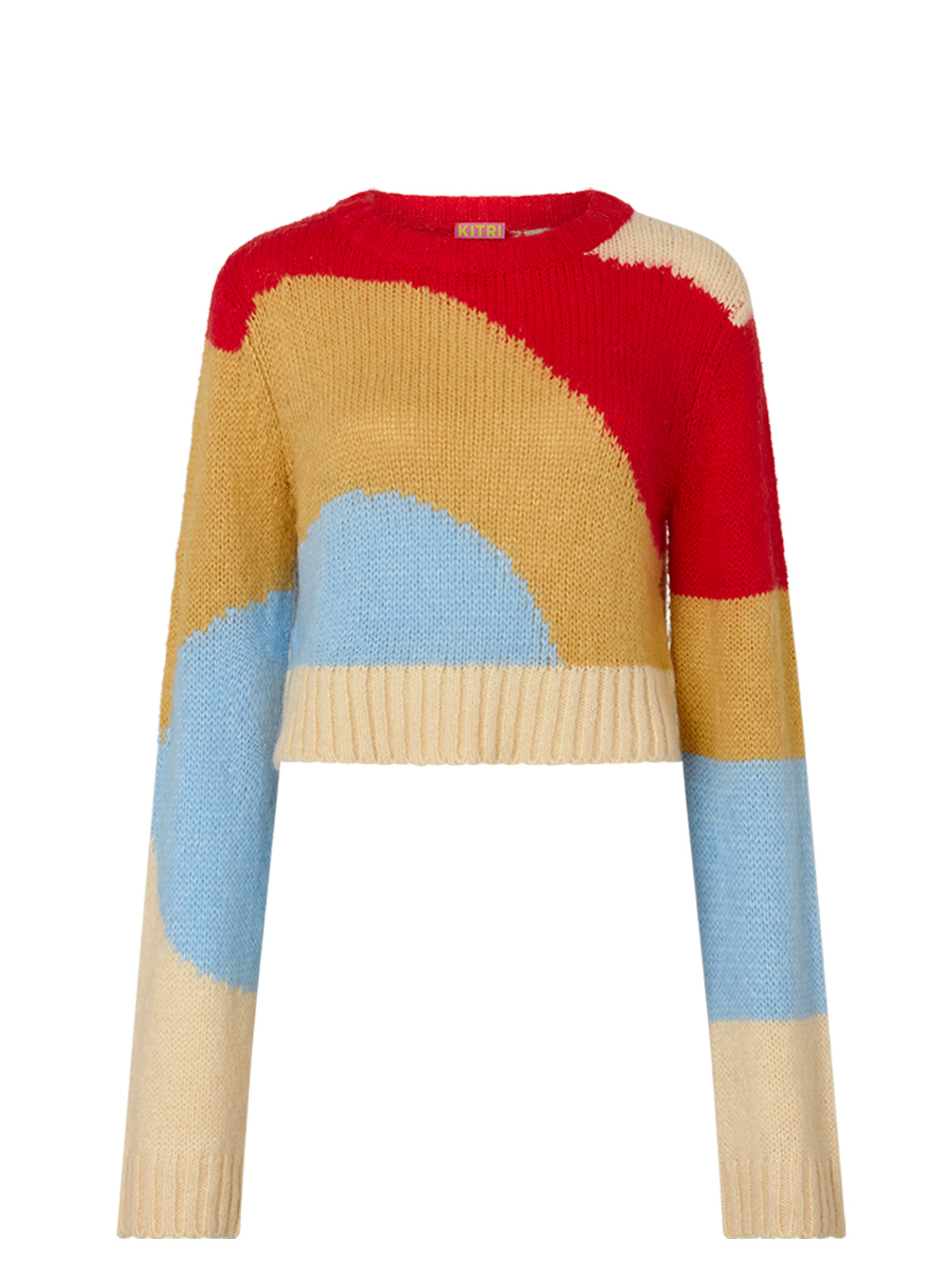 Gillian Wave Intarsia Sweater By KITRI Studio