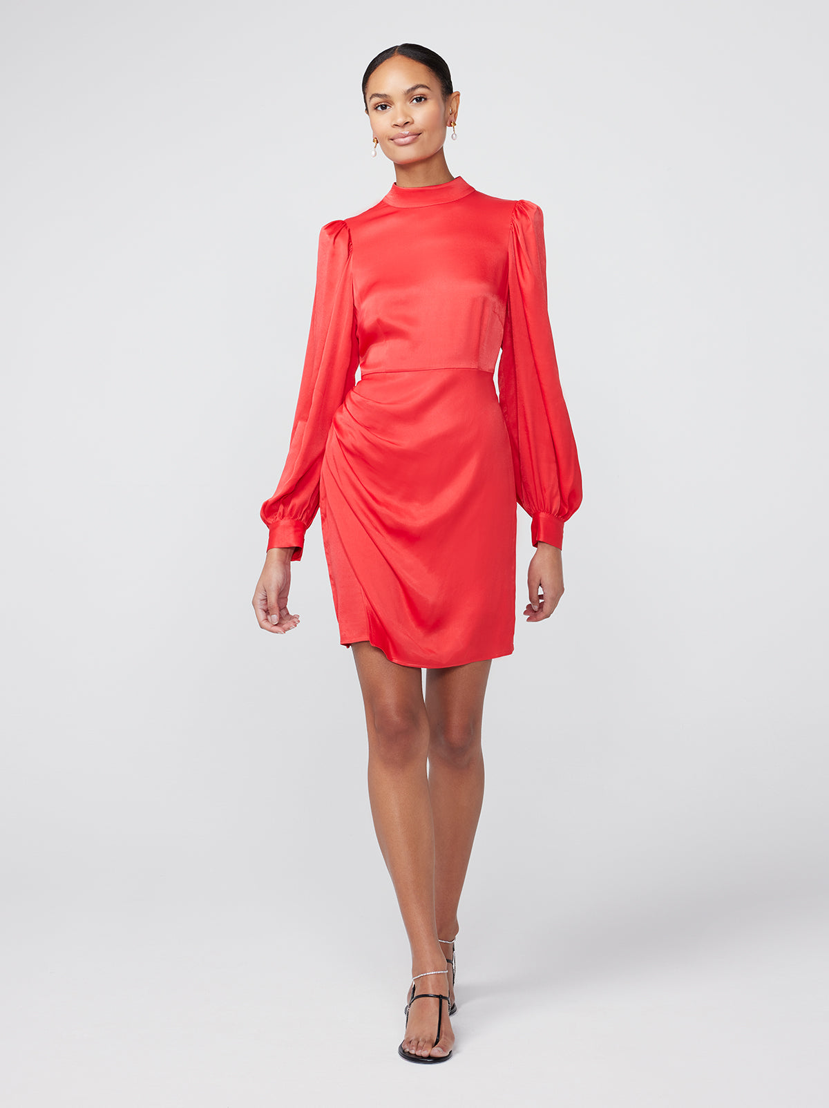 Jessa Red Satin Mini Dress By KITRI Studio