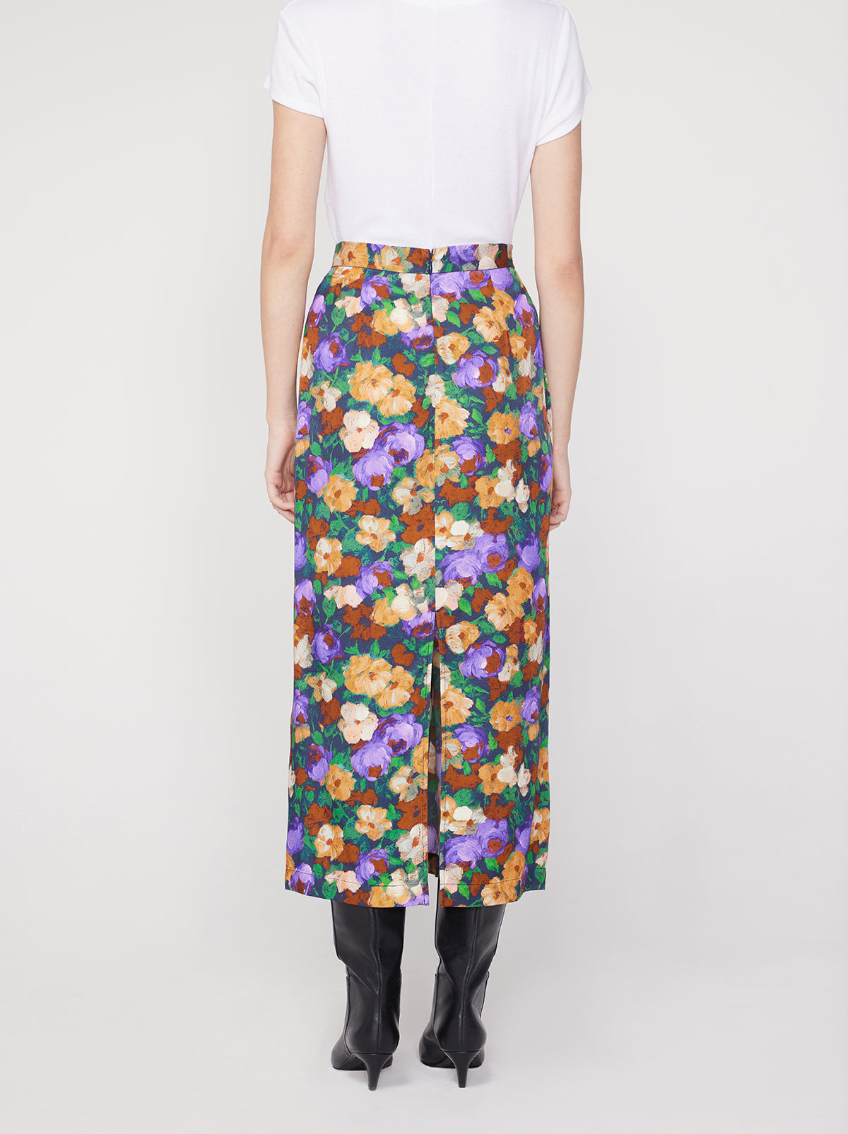 Laurel Iris Impressionist Floral Skirt By KITRI Studio