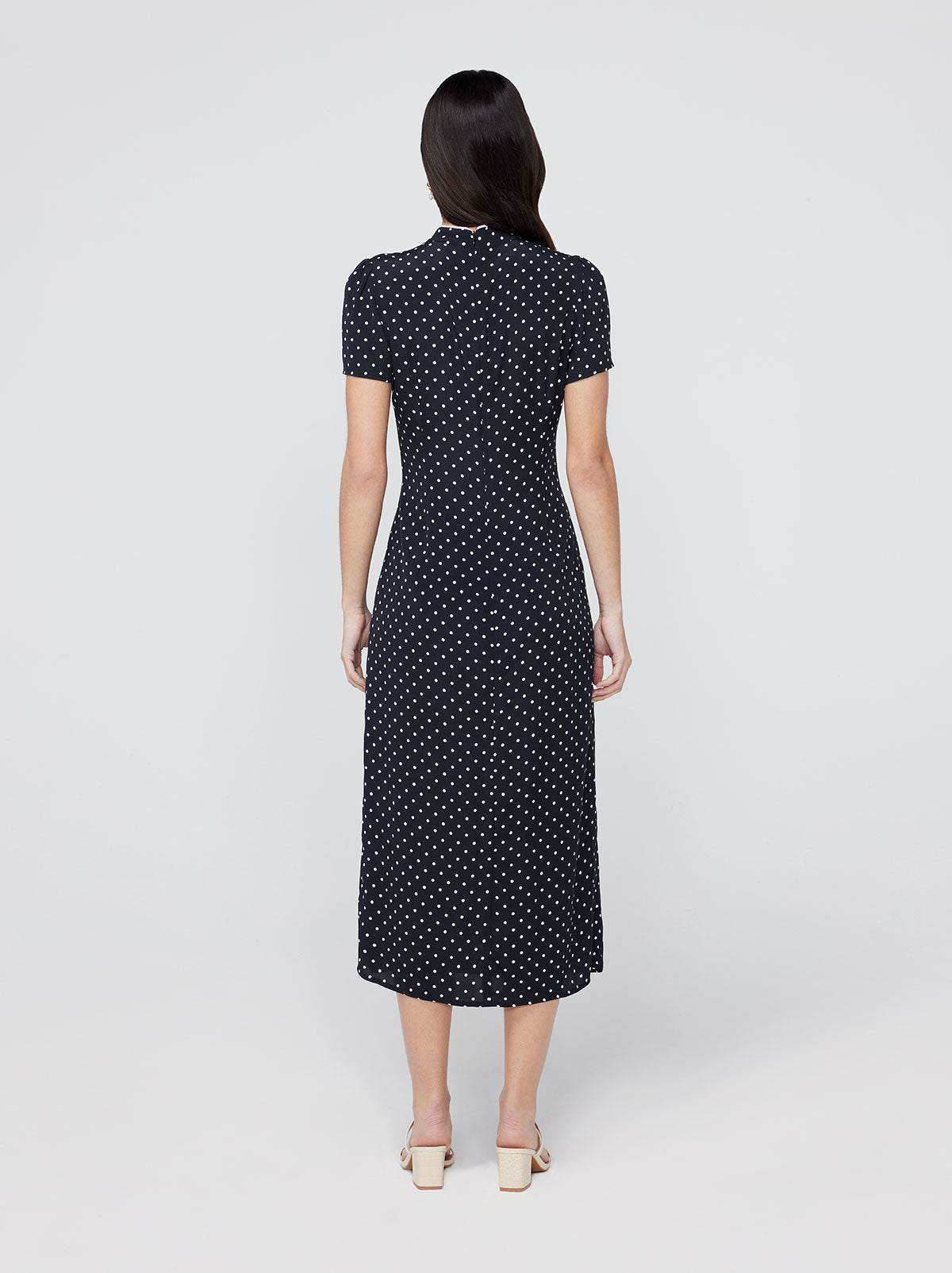 Leia Black Polka Dot Midi Dress By KITRI Studio