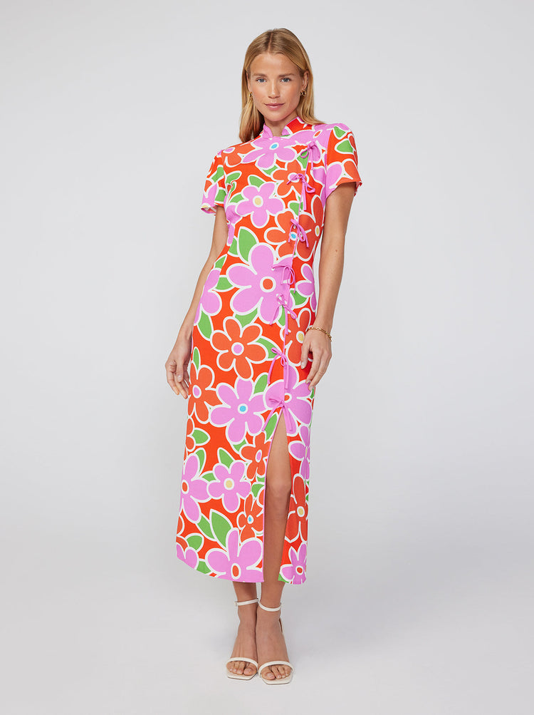 Leia Floral Print Midi Dress By KITRI Studio