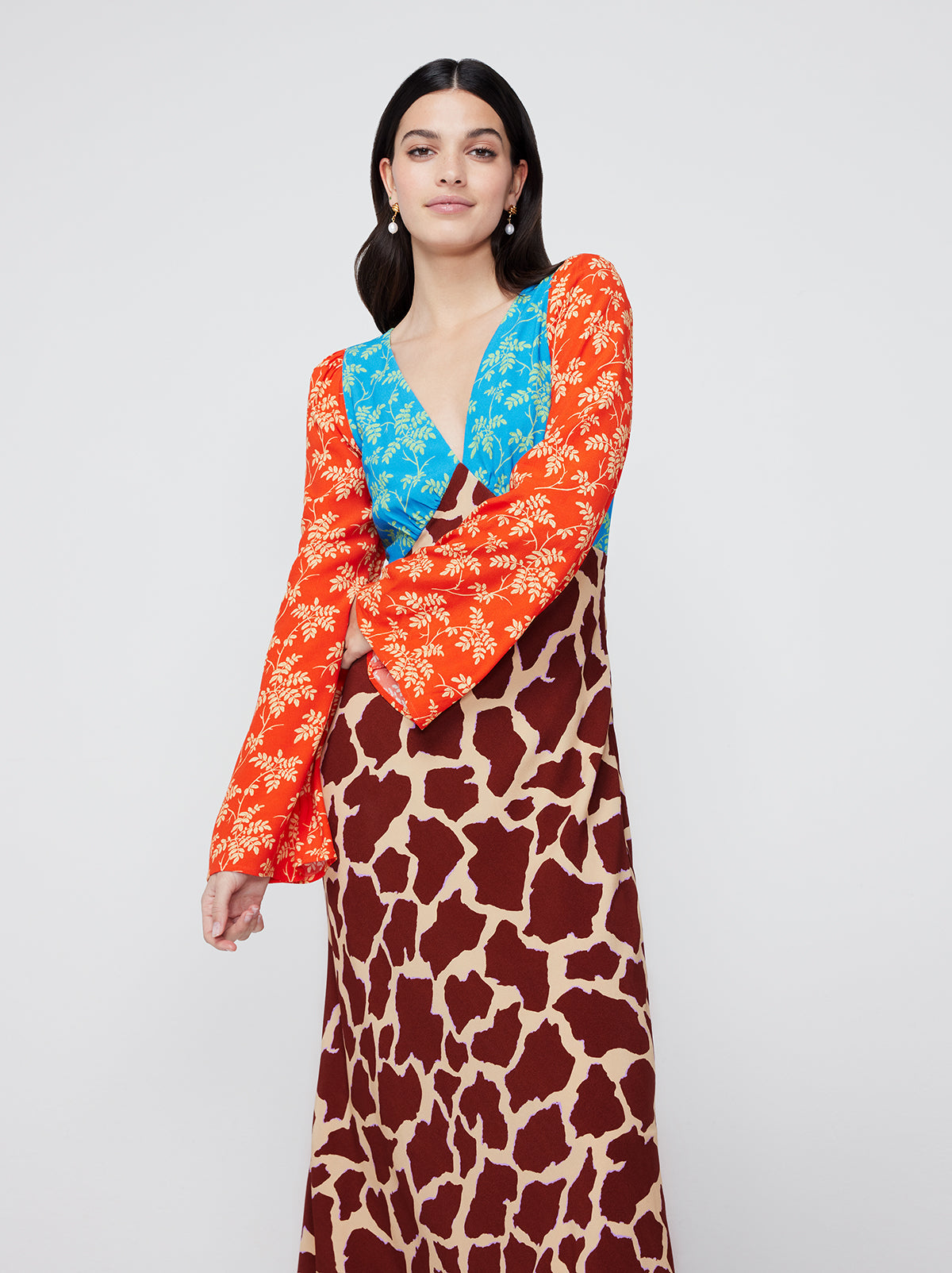 Libby Mixed Animal Print Maxi Dress By KITRI Studio