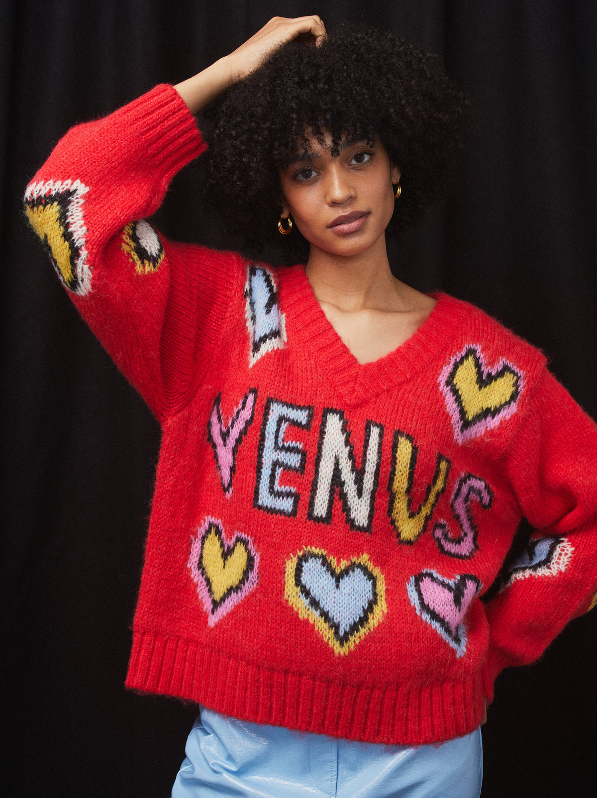 Linnea Venus Intarsia Knit Sweater By KITRI Studio