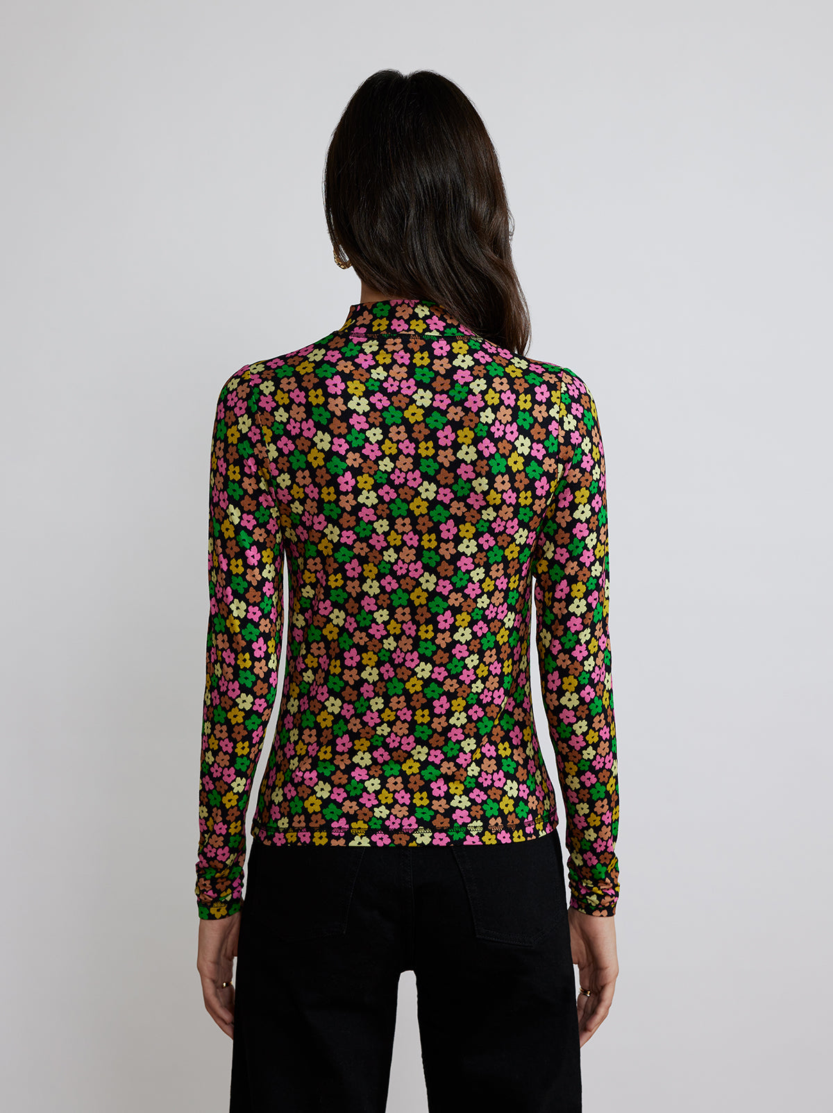 Paige Multi Floral Jersey Top By KITRI Studio
