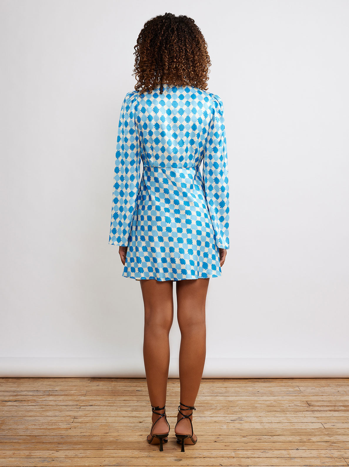 Rosalie Blue Picnic Check Mini Dress By KITRI Studio