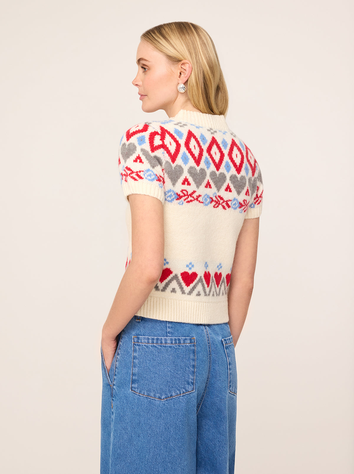 Ara Fairisle Knit Top