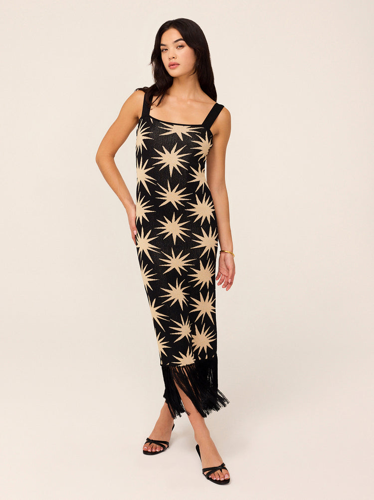 Talitha Black Star Lurex Knit Dress