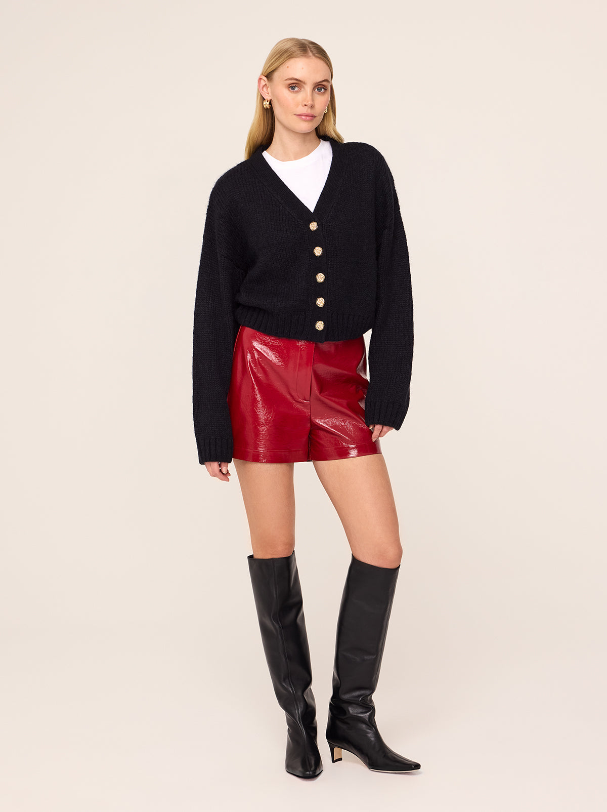 Joanne Black Knit Cardigan