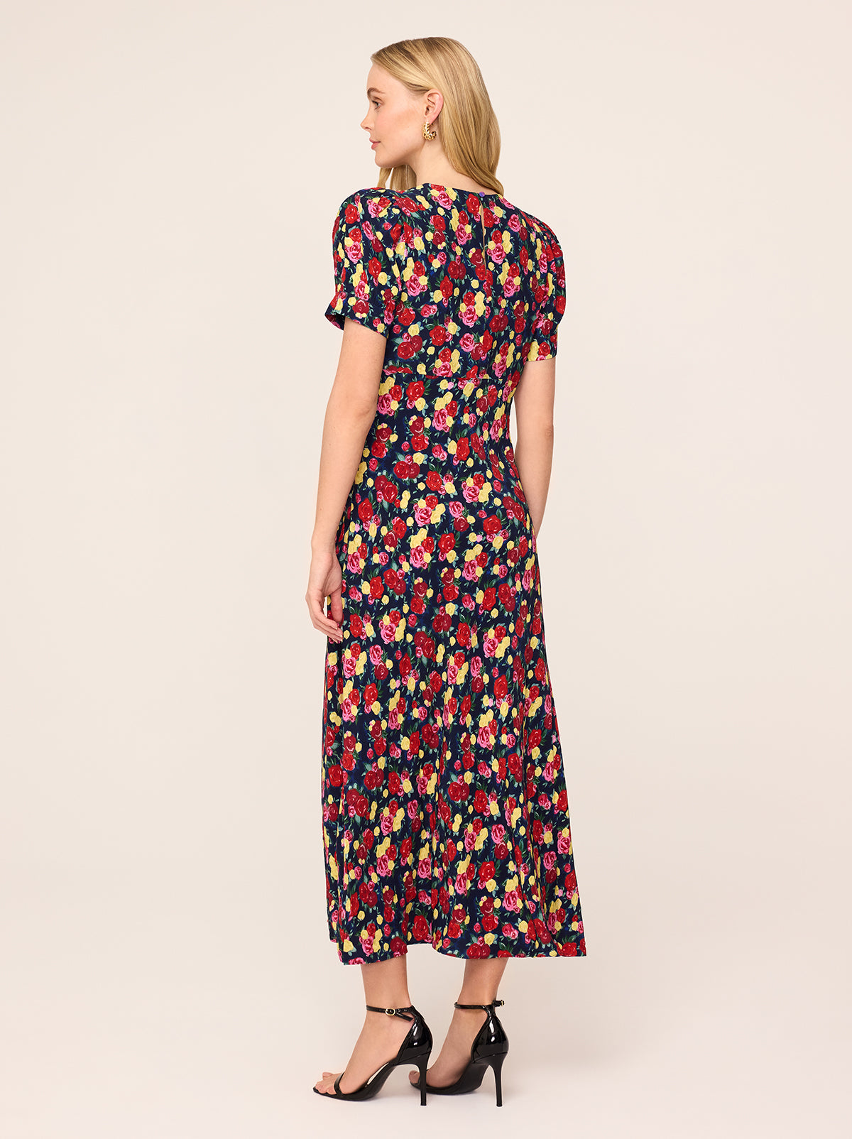 Gwendolyn Painted Floral Print Dress