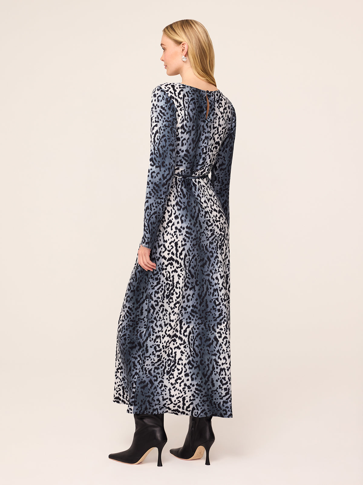 Alexa Snow Leopard Print Dress