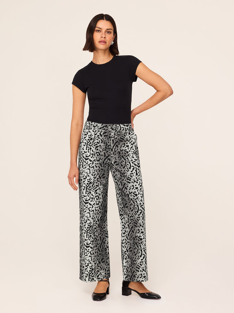 Remi Snow Leopard Print Trousers