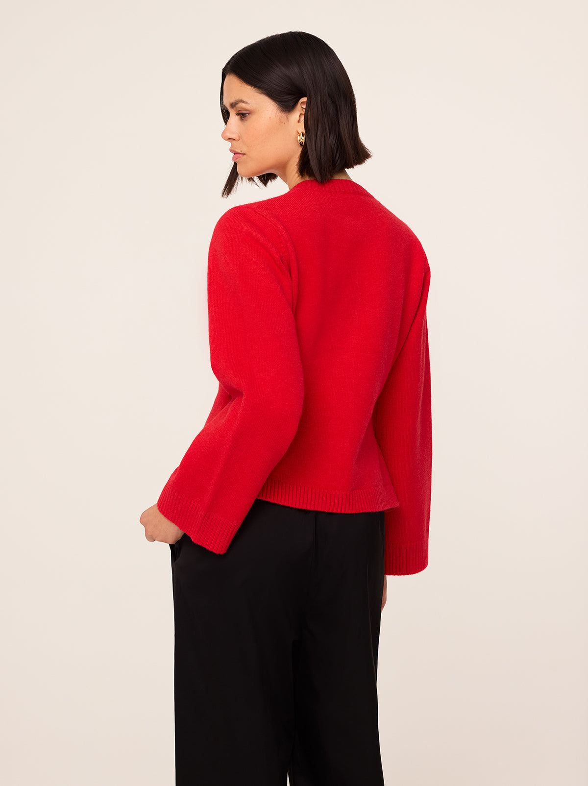 Cleo Red Knit Cardigan