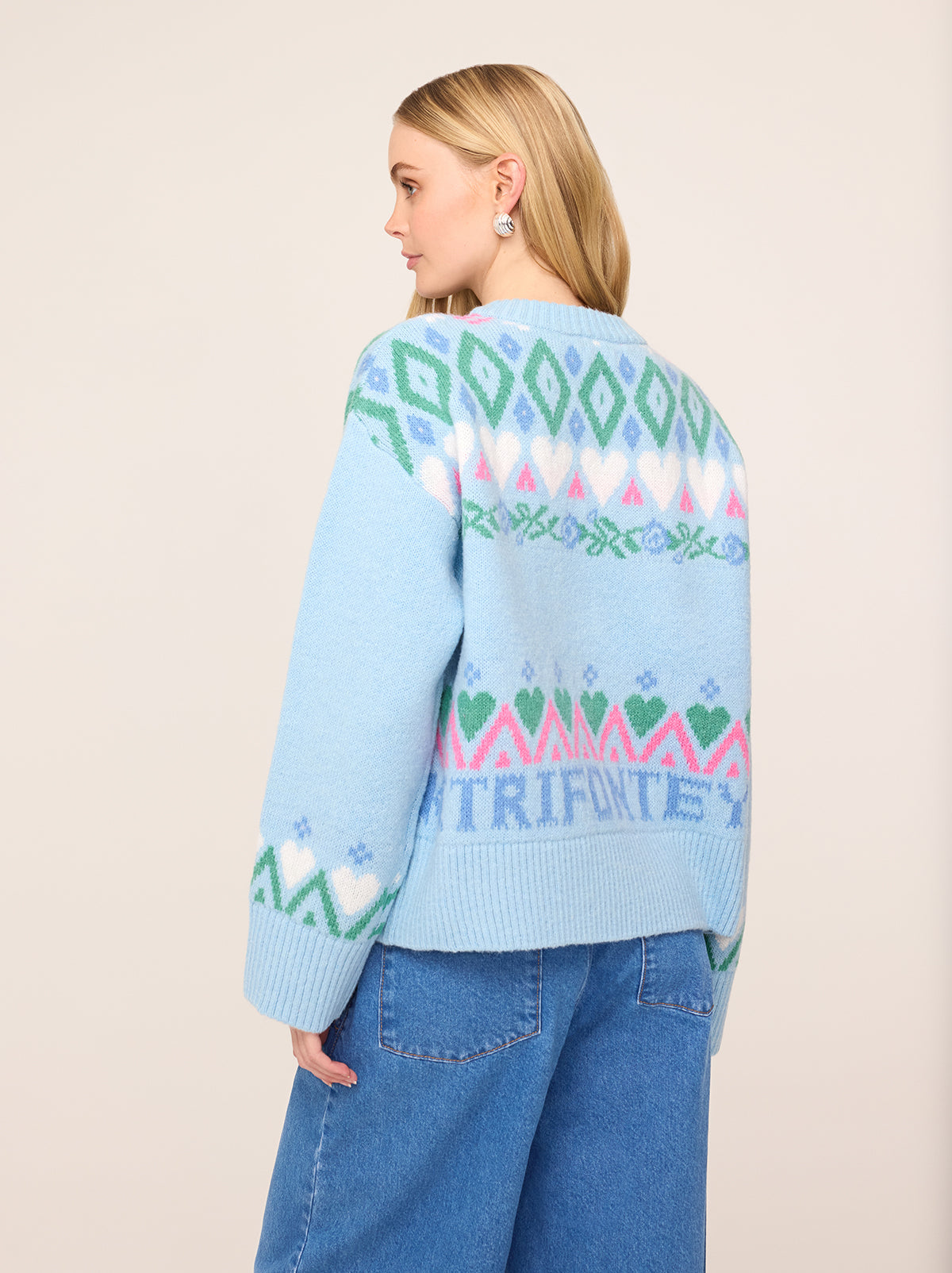 Ashley Blue Fairisle Knit Jumper