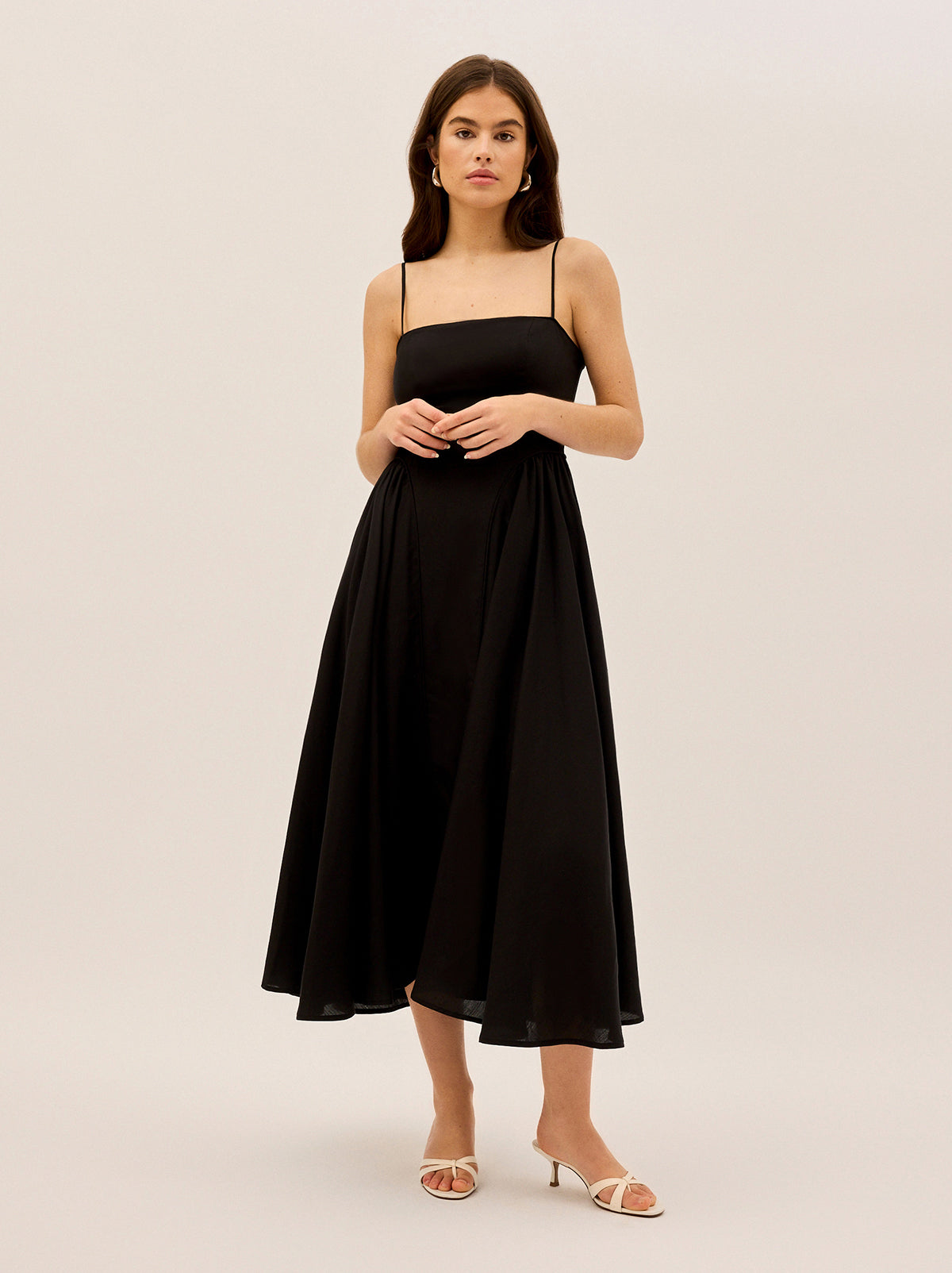 Alberta Black Linen Blend Dress