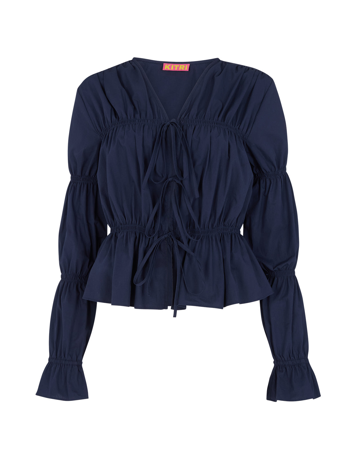 Maia Navy Cotton Top | KITRI Studio