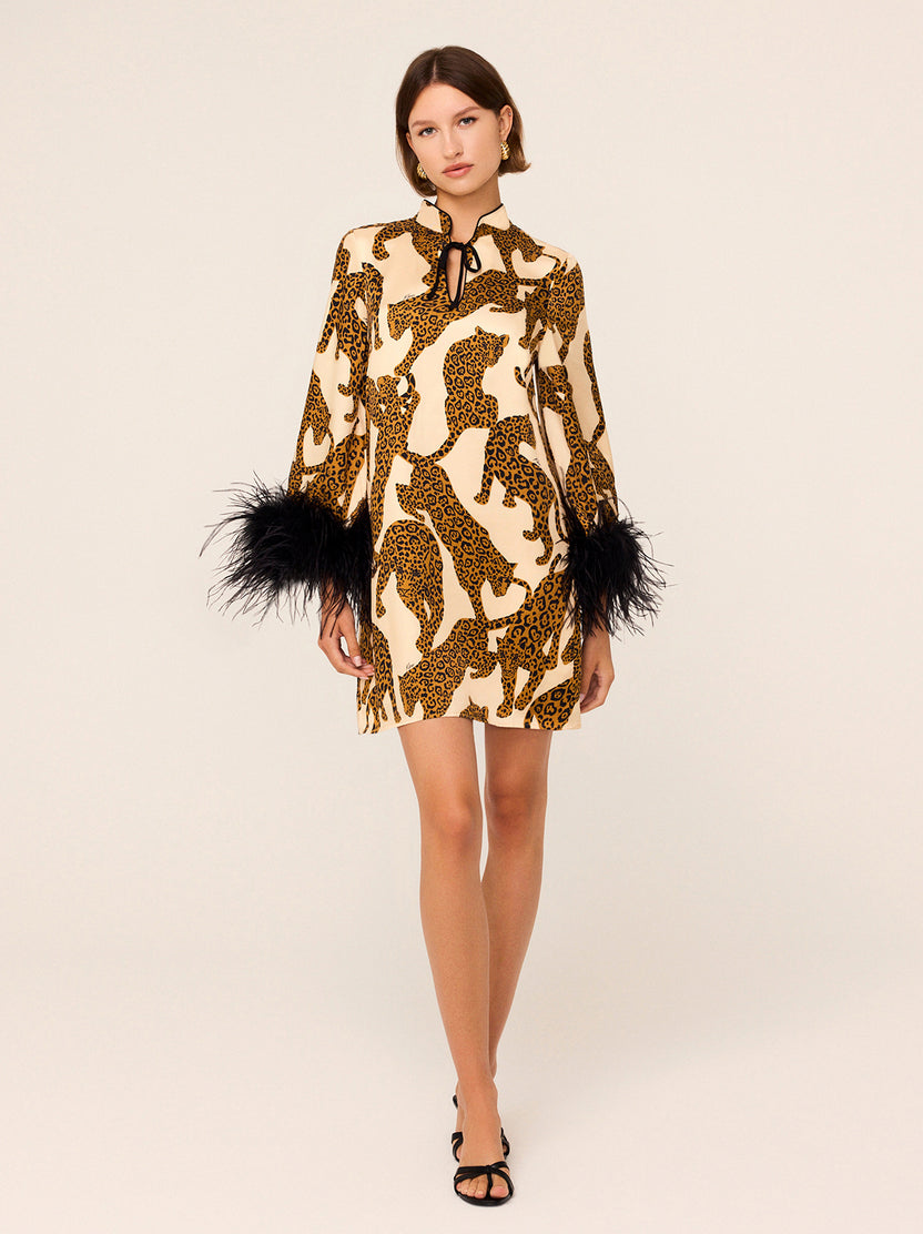 Carlotta Leopards Print Mini Dress