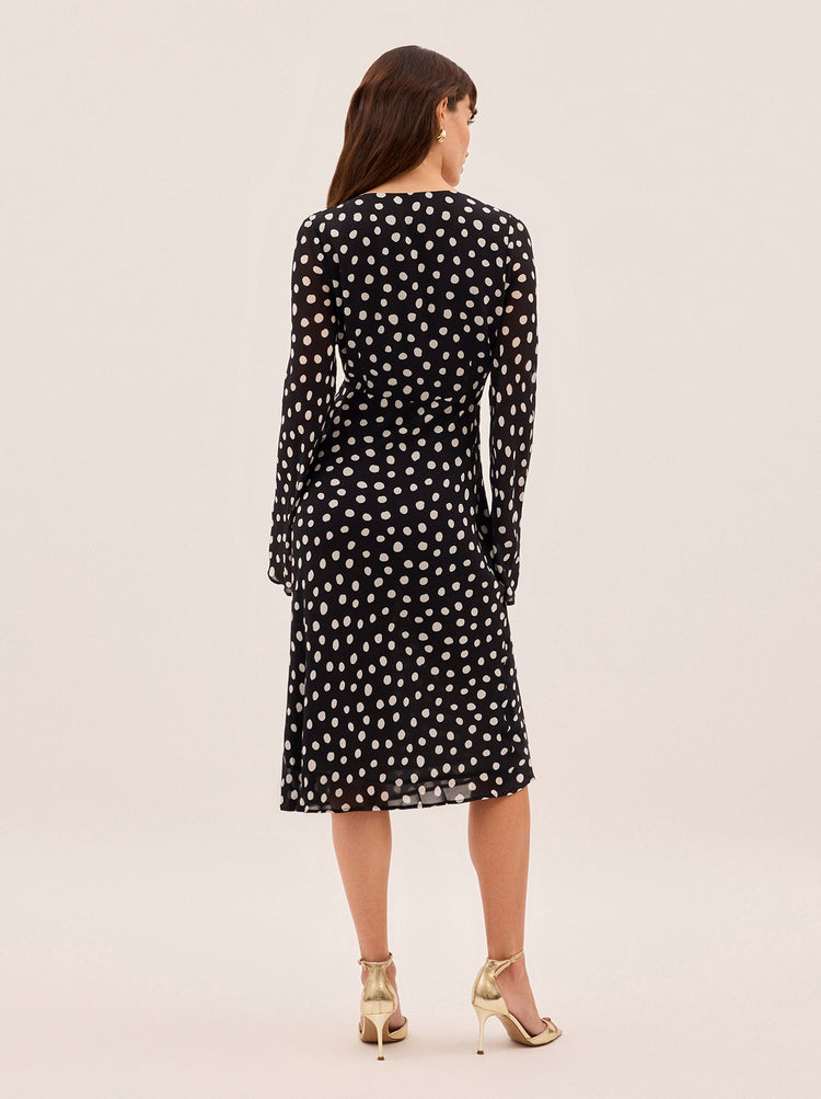 Carrie Black Polka Dot Dress