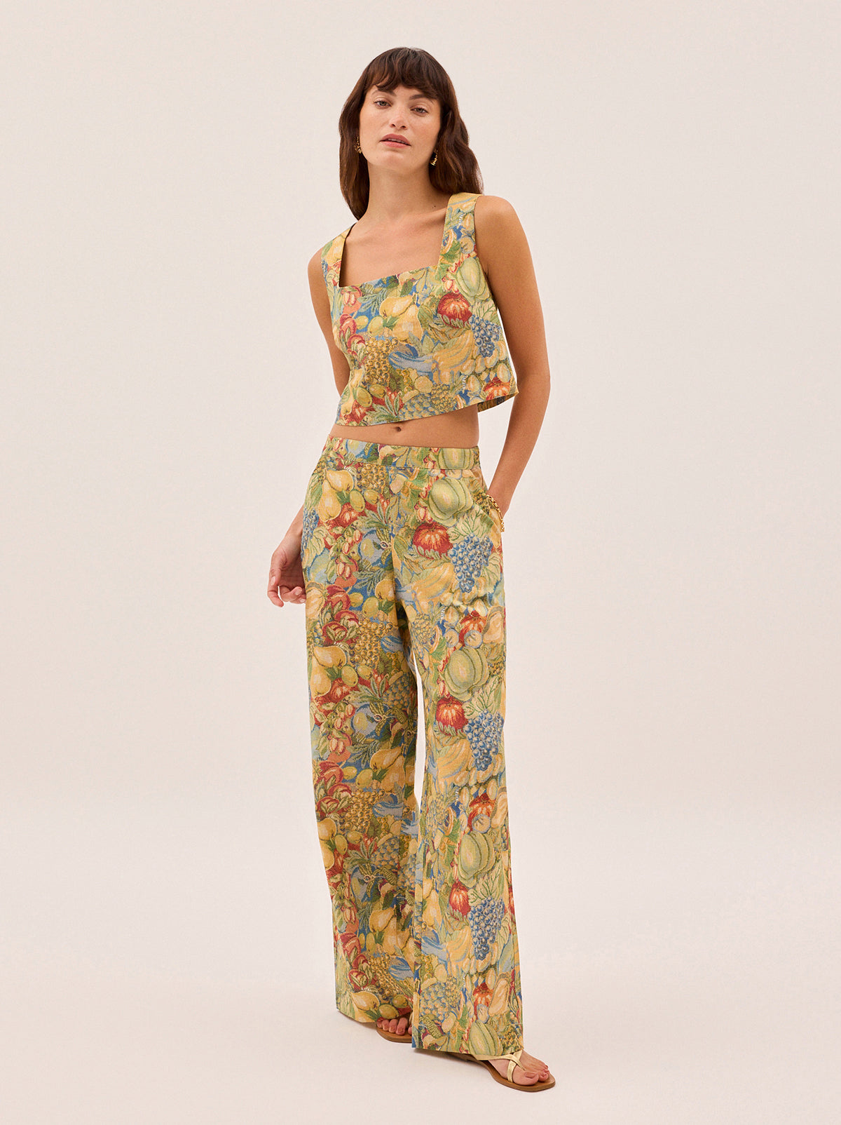Cosima Fruit Print Trousers