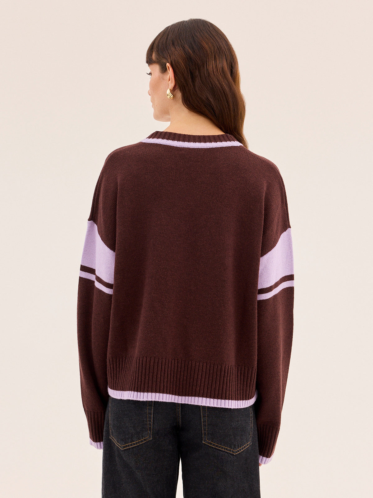 Everly V-Neck Striped Jumper
