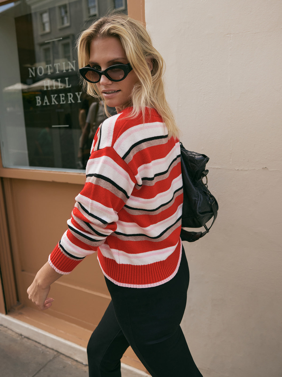 Francis Wool-Blend Striped V-neck Jumper by Kitri Studio. A fresh pop of colour for your knitwear lineup, the Francis Wool-Blend Striped V-Neck Jumper brings everyday ease with a playful twist.  Designed in a relaxed fit, it’s perfect for effortless layering while still making a statement. V-neck. Long sleeves. Relaxed Fit. 5% Cashmere, 20% Wool, 27% Viscose, 48% Nylon.