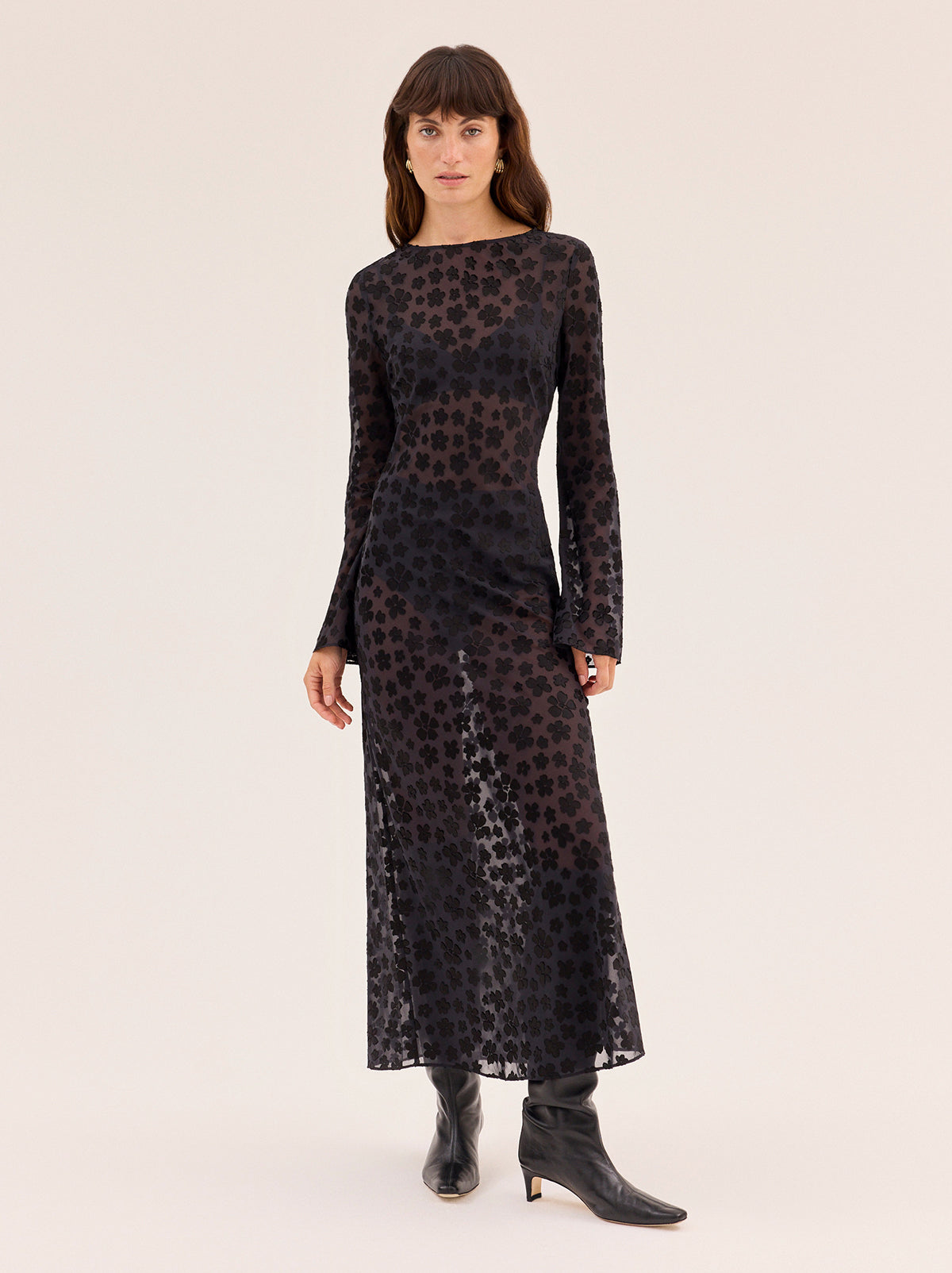 Giselle Black Floral Dress