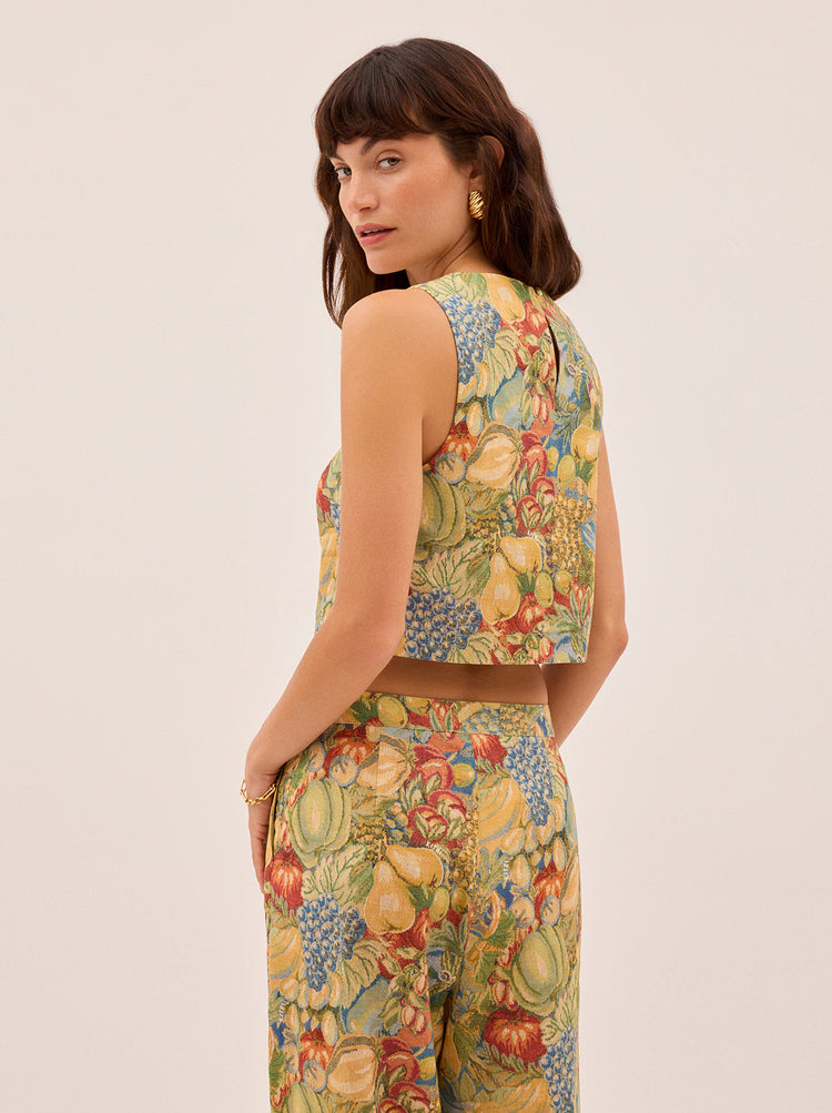 Maeve Fruit Print Top