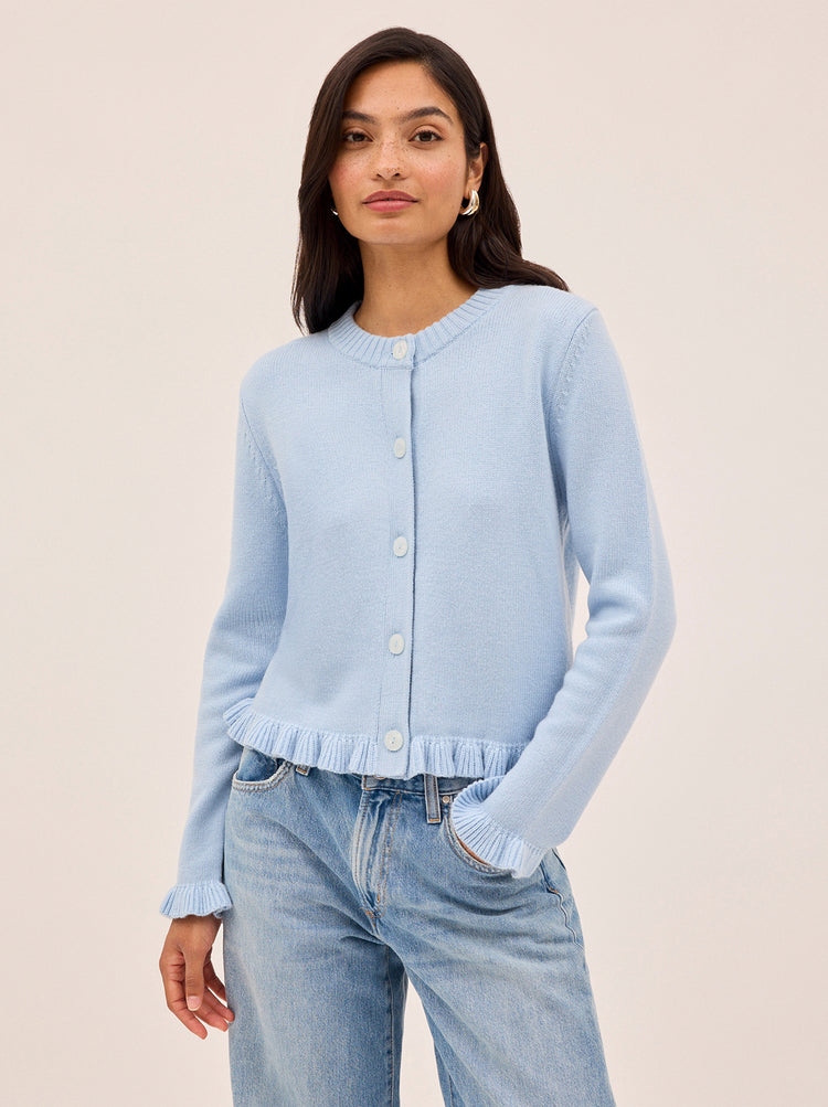 Odile Powder Blue Knit Cardigan