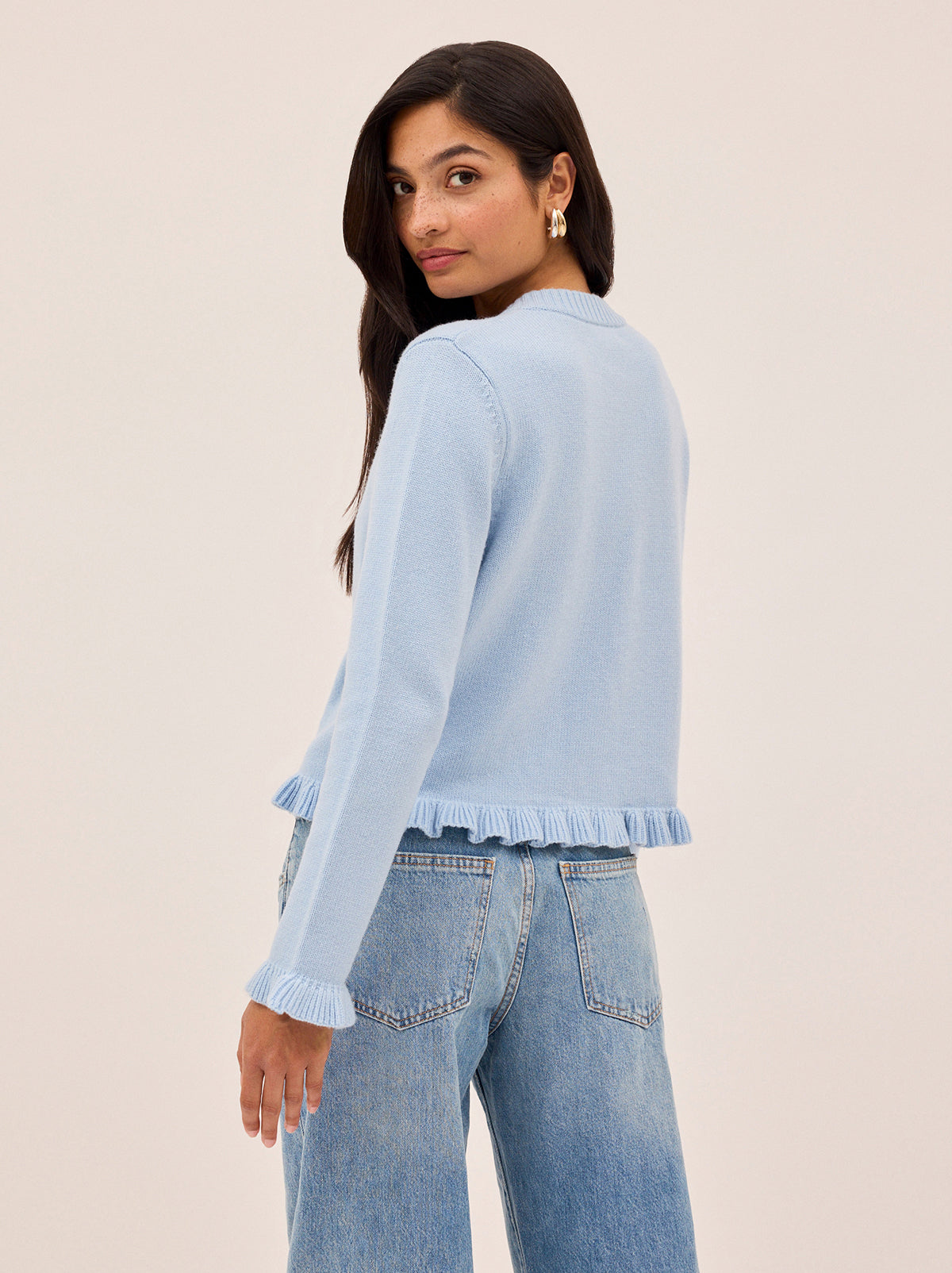 Odile Powder Blue Knit Cardigan