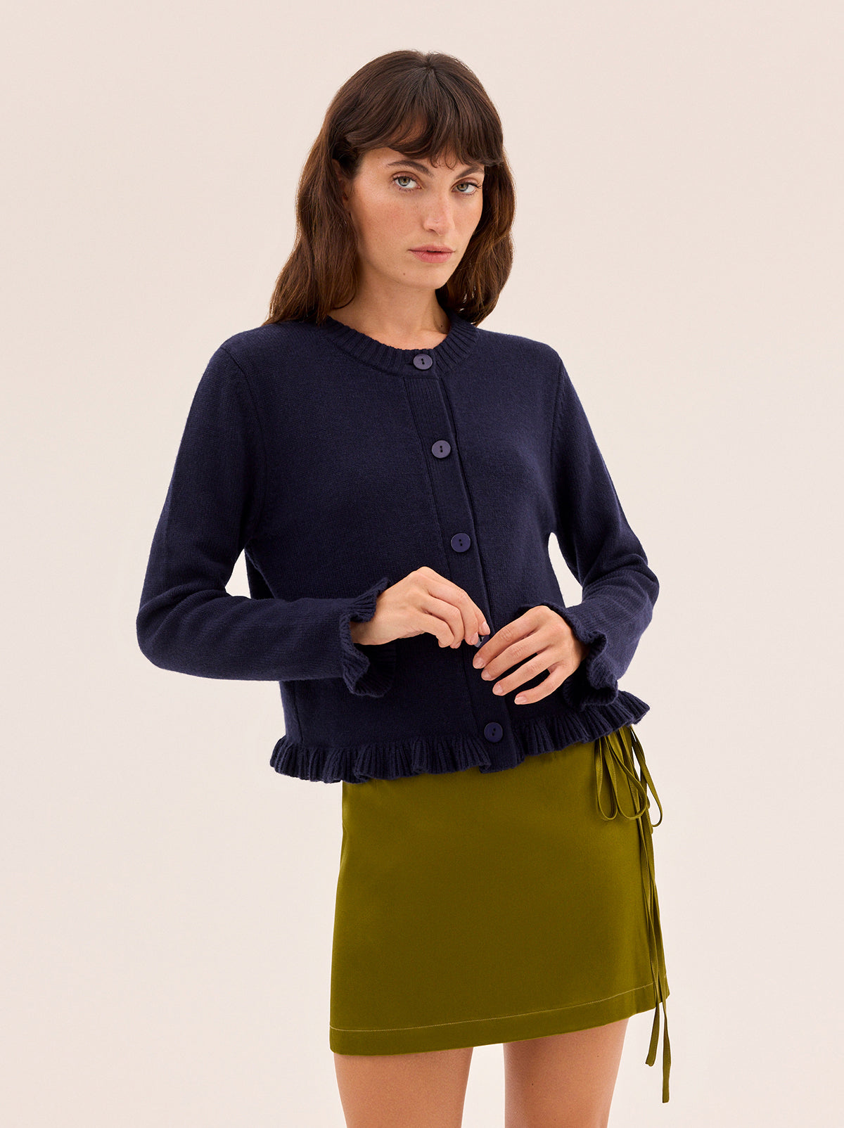 Odille Navy Knit Cardigan