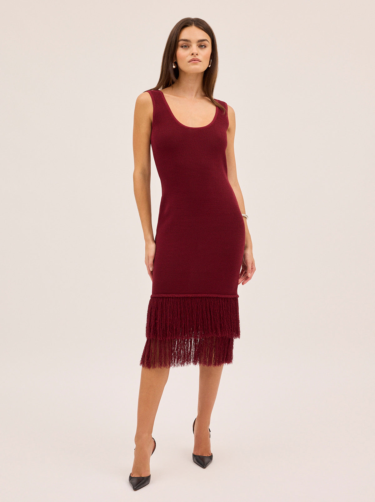 Sandra Red Knit Dress
