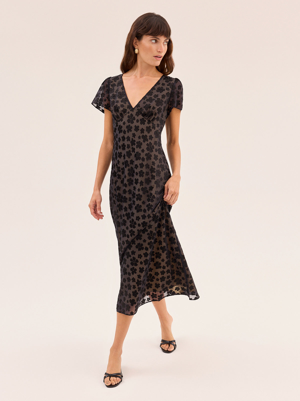 Talia Black Floral Dress