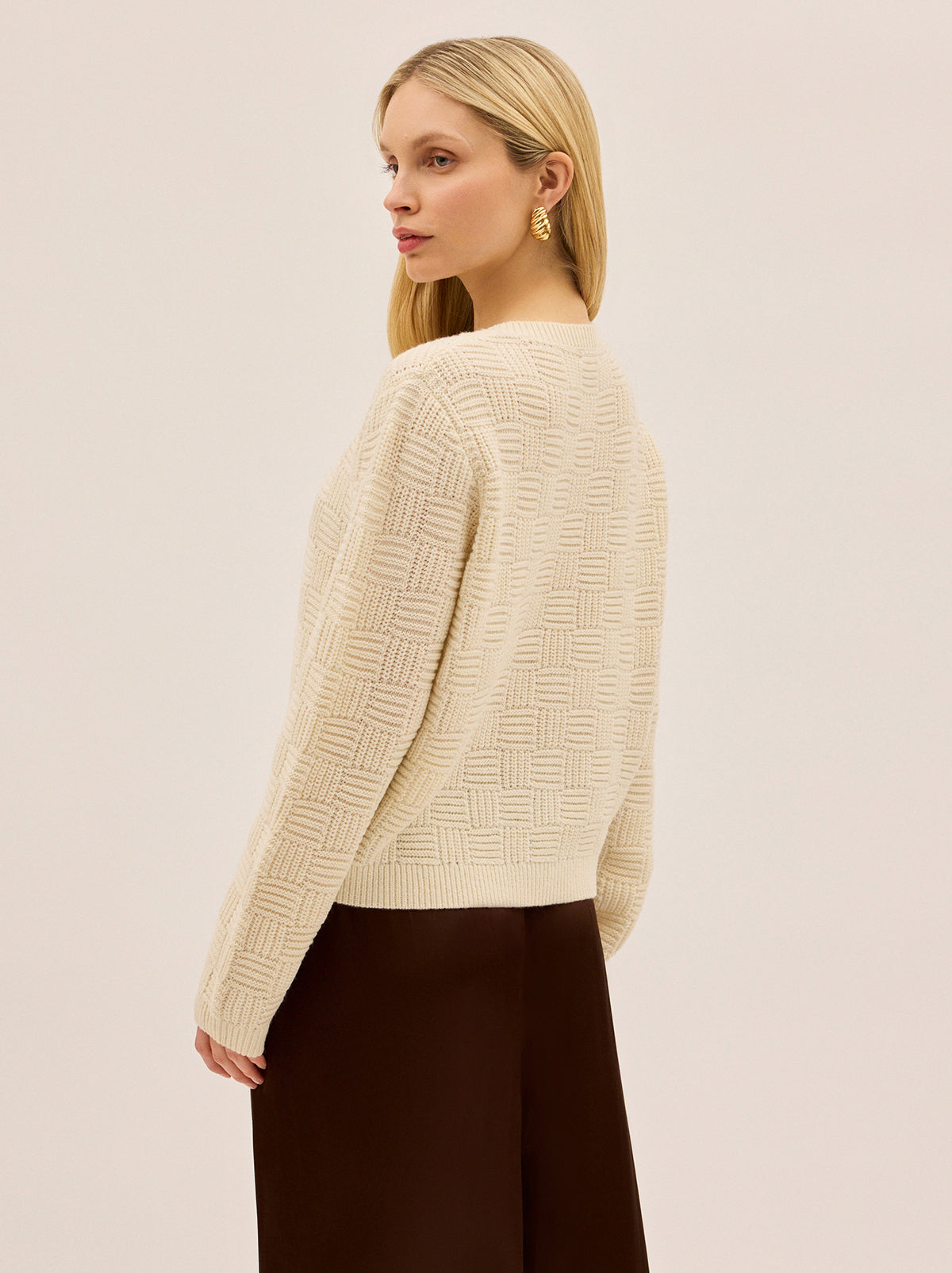 Terri Ivory Knit Cardigan