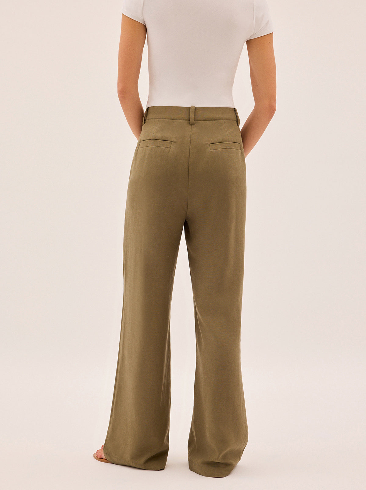 Ada Khaki Tailored Trousers By KITRI Studio