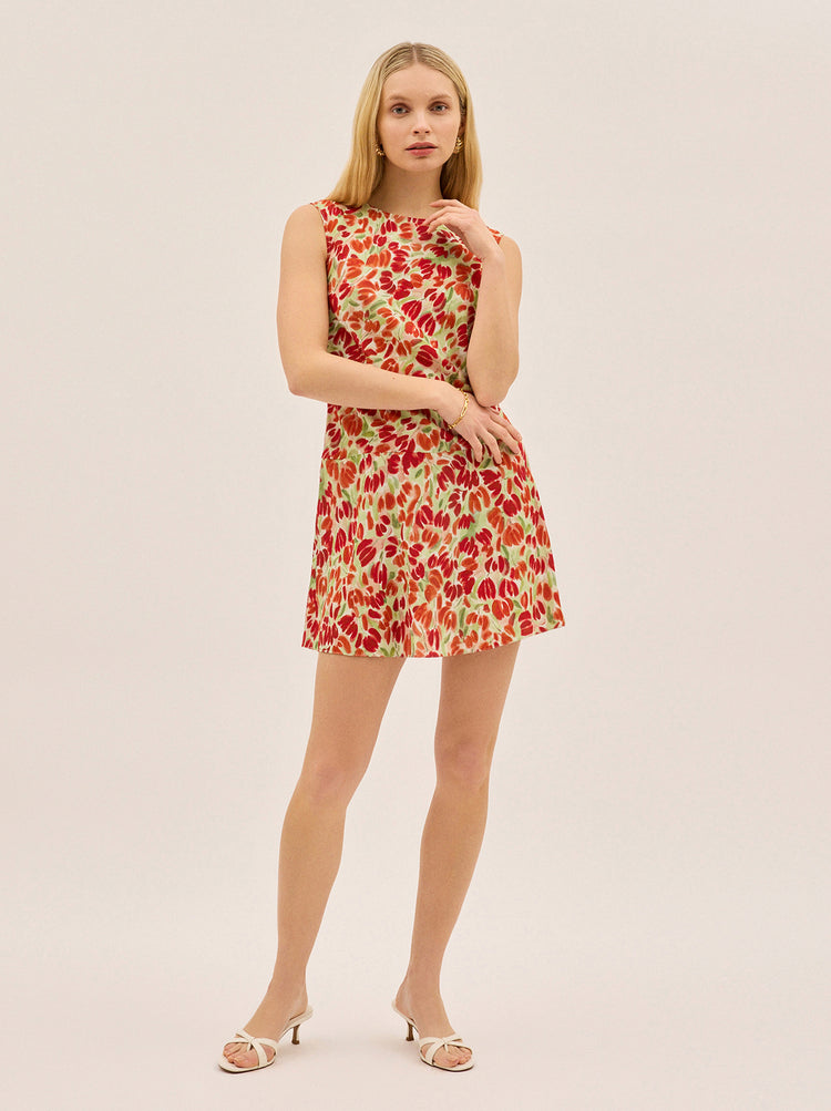 Aimee Tulip Print Mini Dress By KITRI Studio