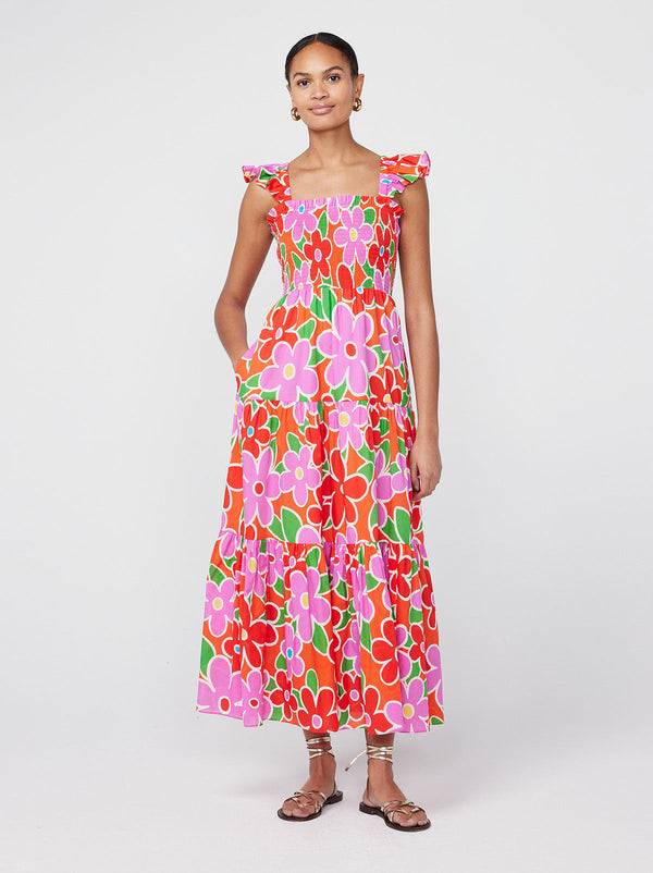 Aisha Floral Print Maxi Dress