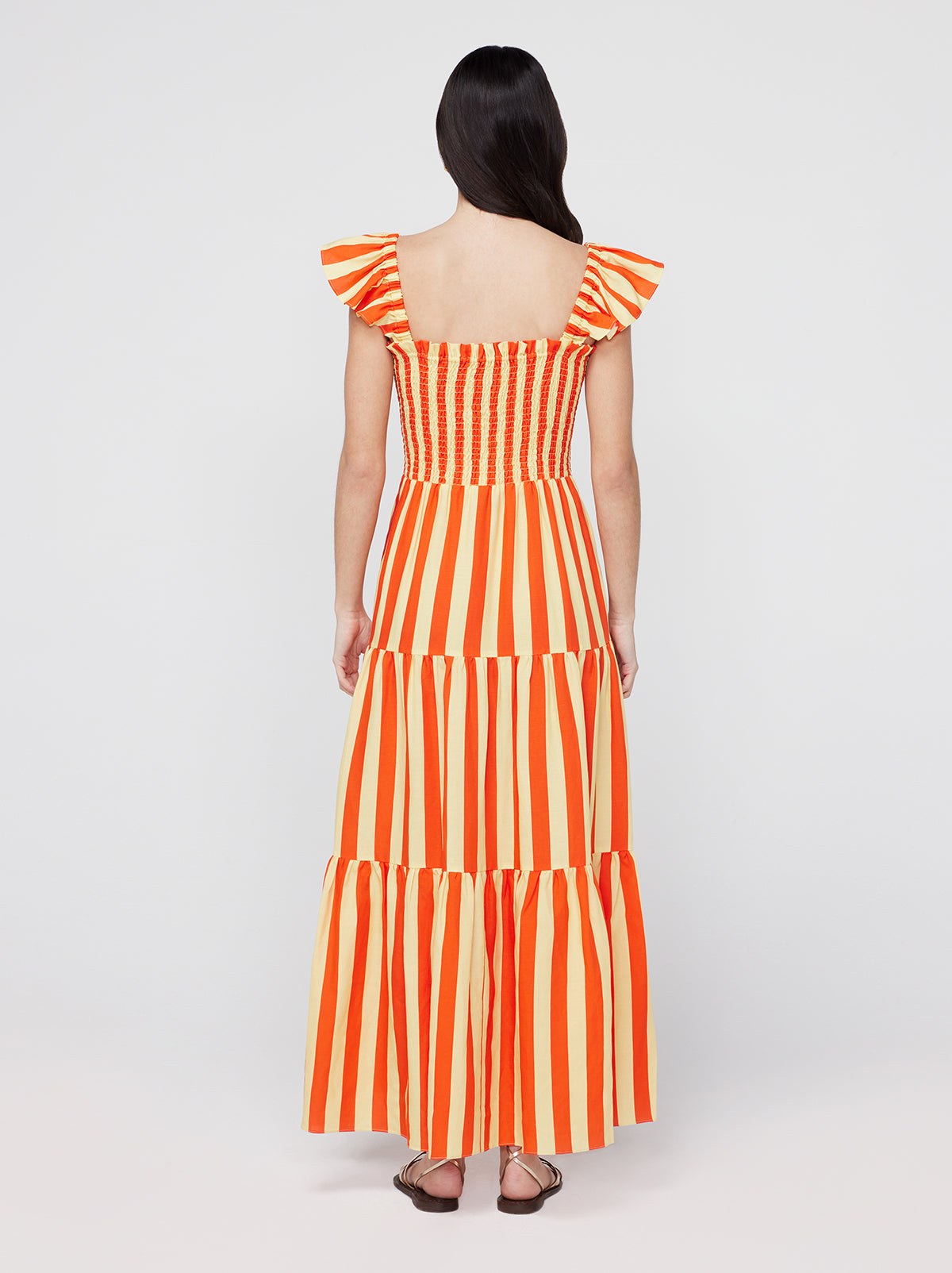 Max studio clearance striped maxi dress