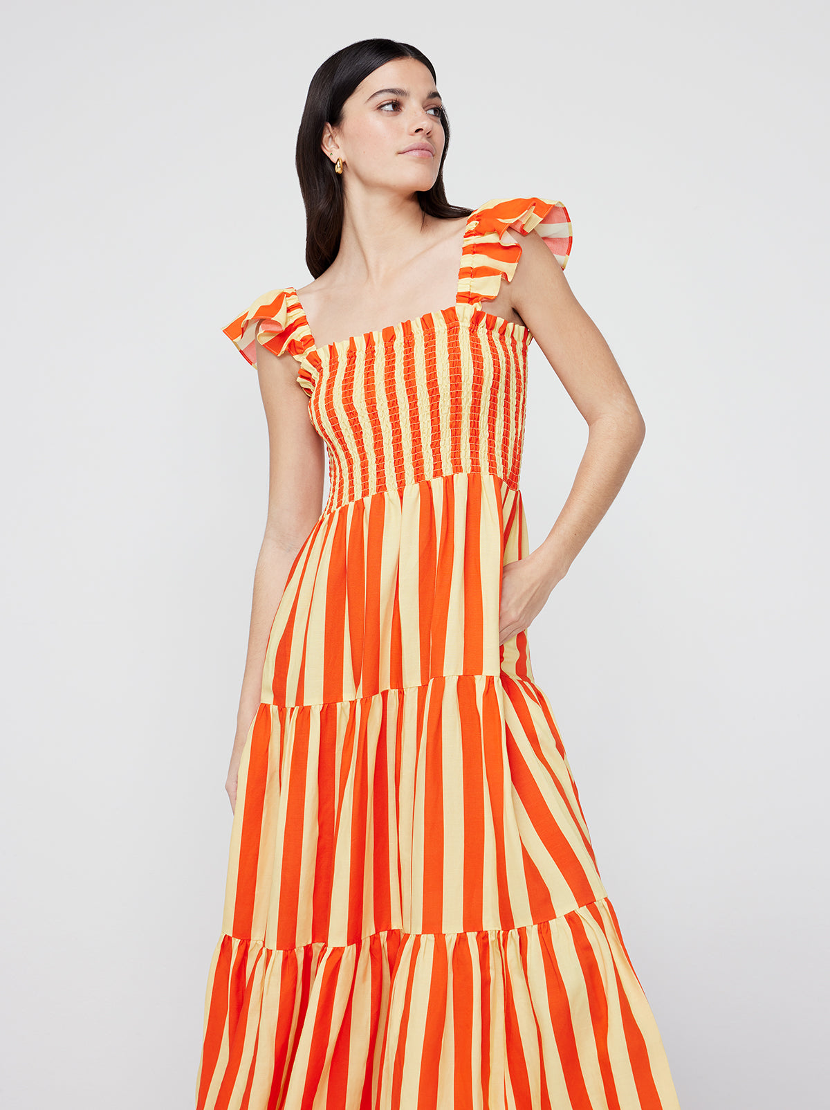 Aisha Striped Maxi Dress | KITRI Studio
