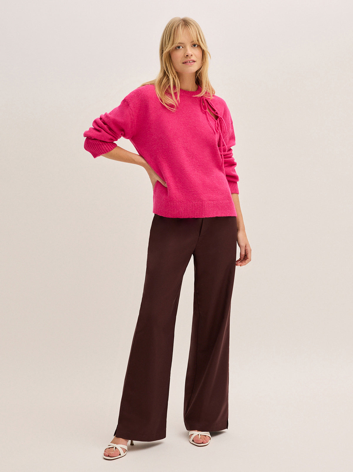 Alana Pink Knit Jumper By KITRI Studio