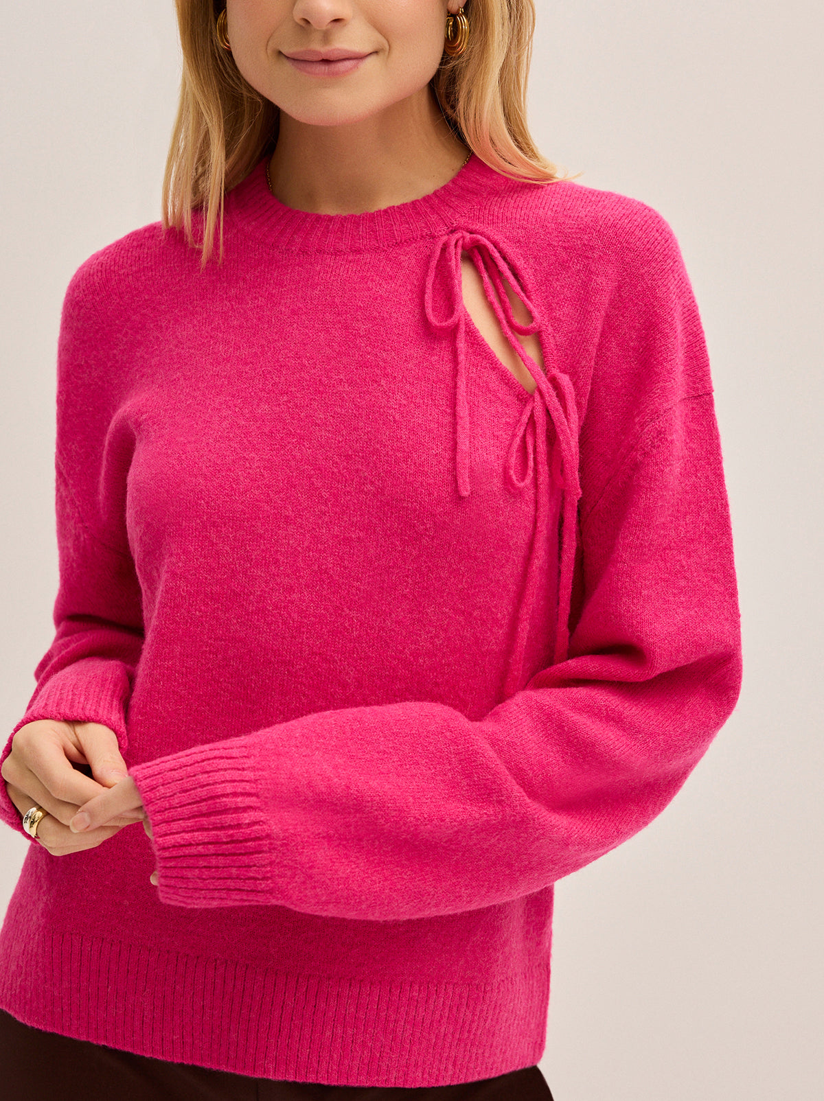 Alana Pink Knit Jumper By KITRI Studio
