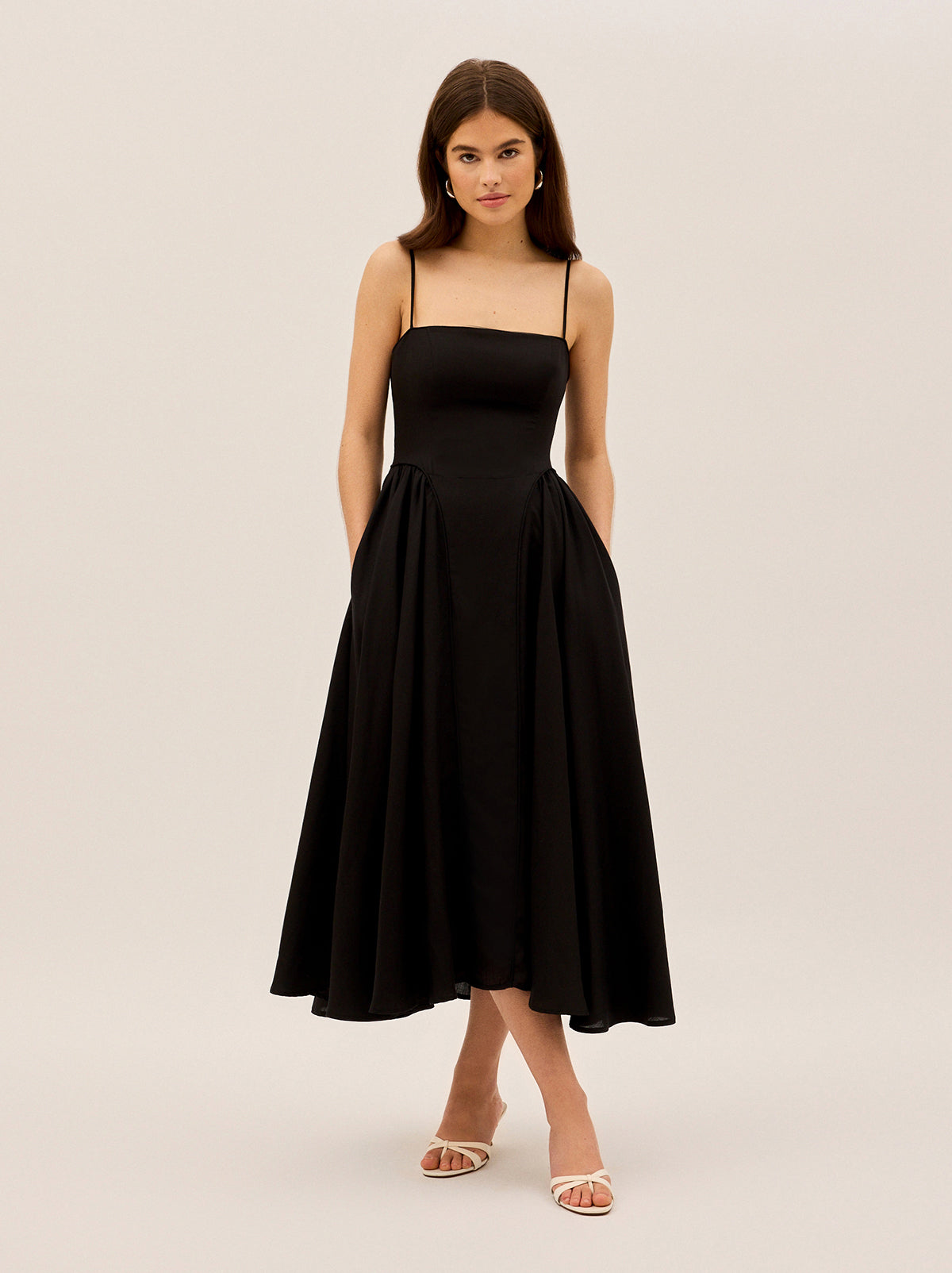 Alberta Black Linen Blend Dress