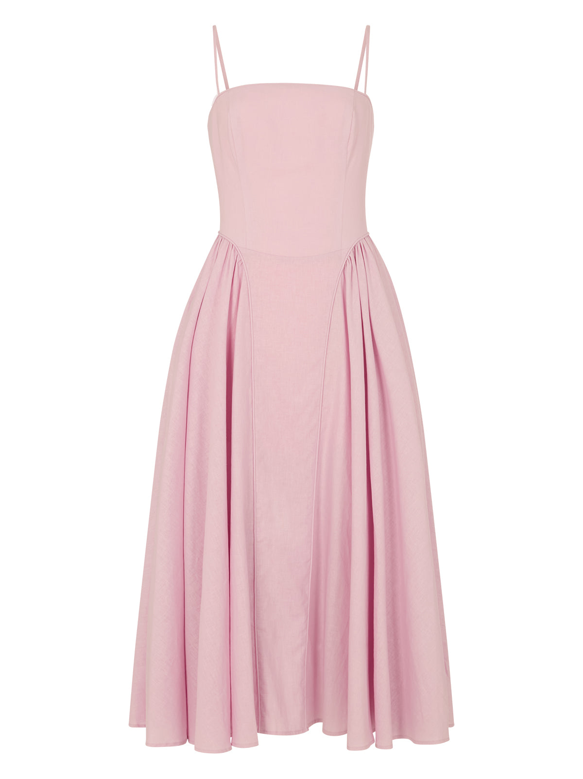 Alberta Pink Cotton Linen Dress | KITRI Studio Alberta Pink Cotton Linen Dress | KITRI Studio
