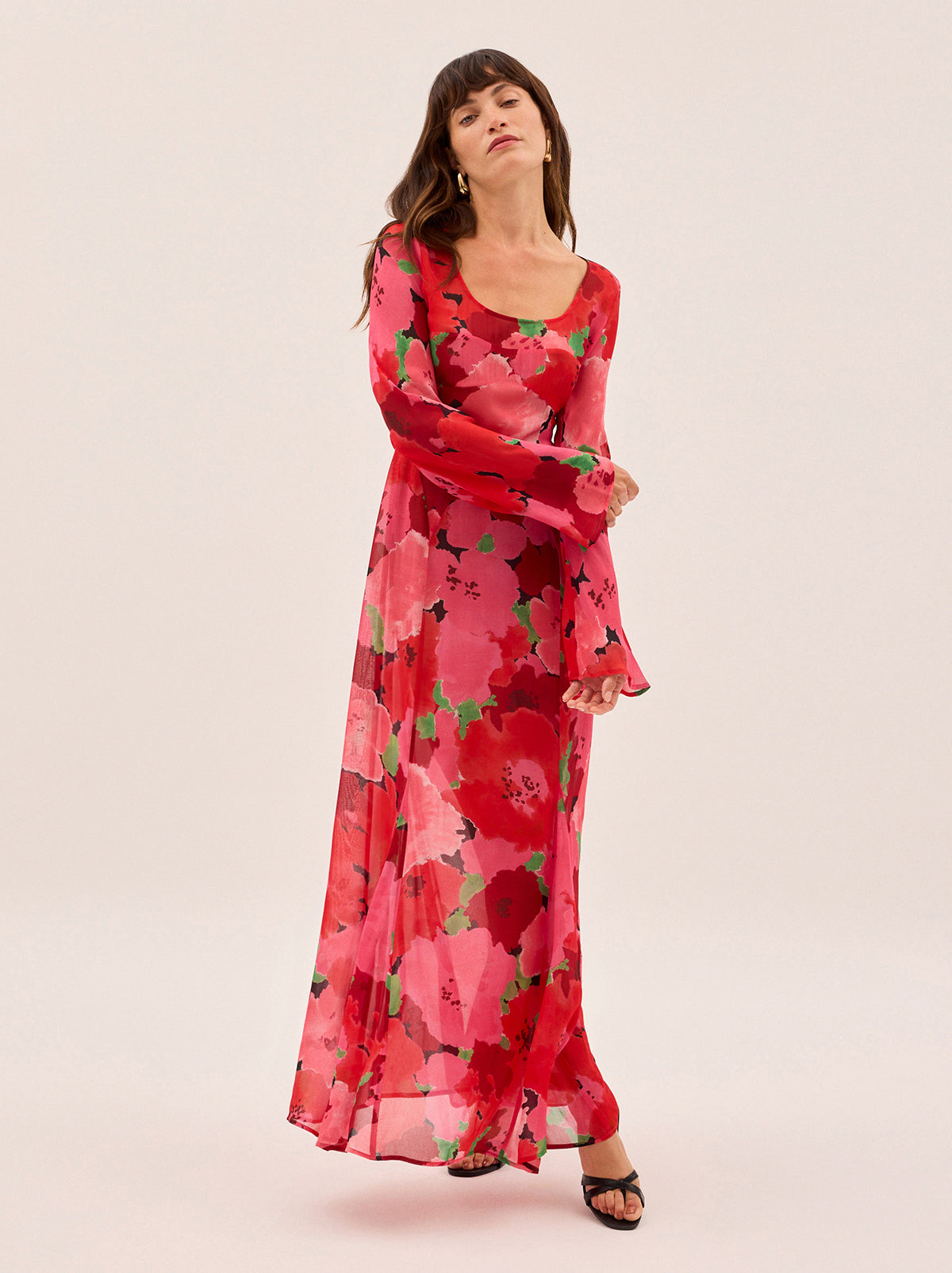 Alessia Pink Watercolour Floral Print Dress | KITRI Studio Alessia Pink Watercolour Floral Print Dress | KITRI Studio
